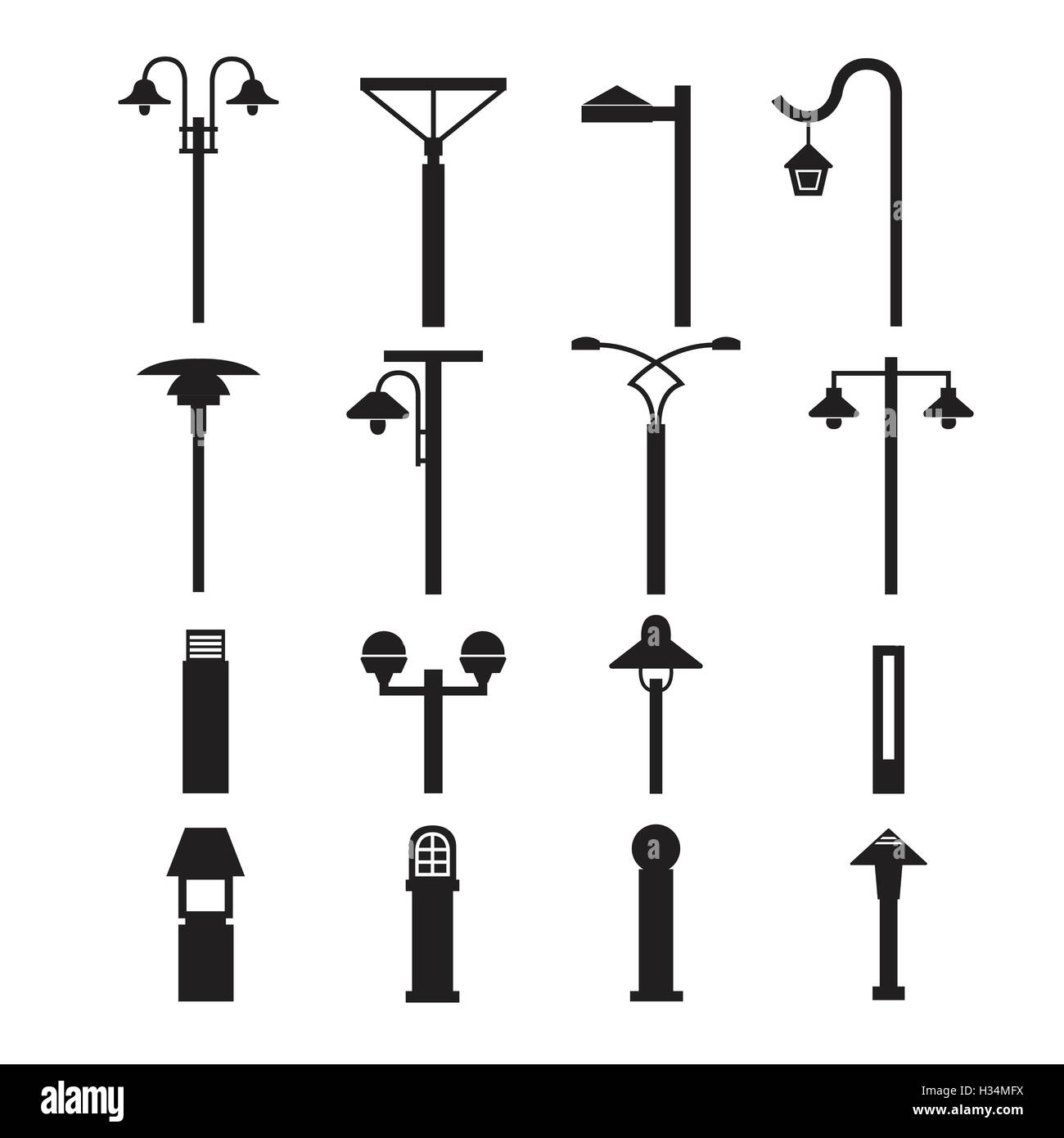 Traditional park lamp Stock Vector Images Alamy