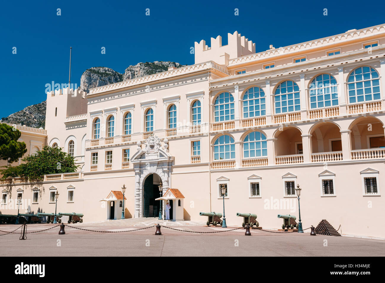 Royal palace, residence of Prince of Monaco. Stock Photo