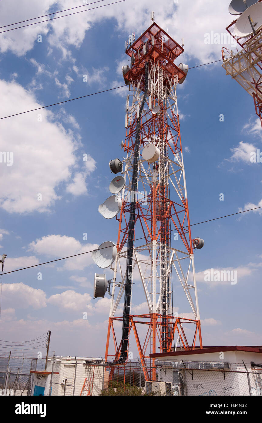 Cell phone antenna tower Stock Photo Alamy