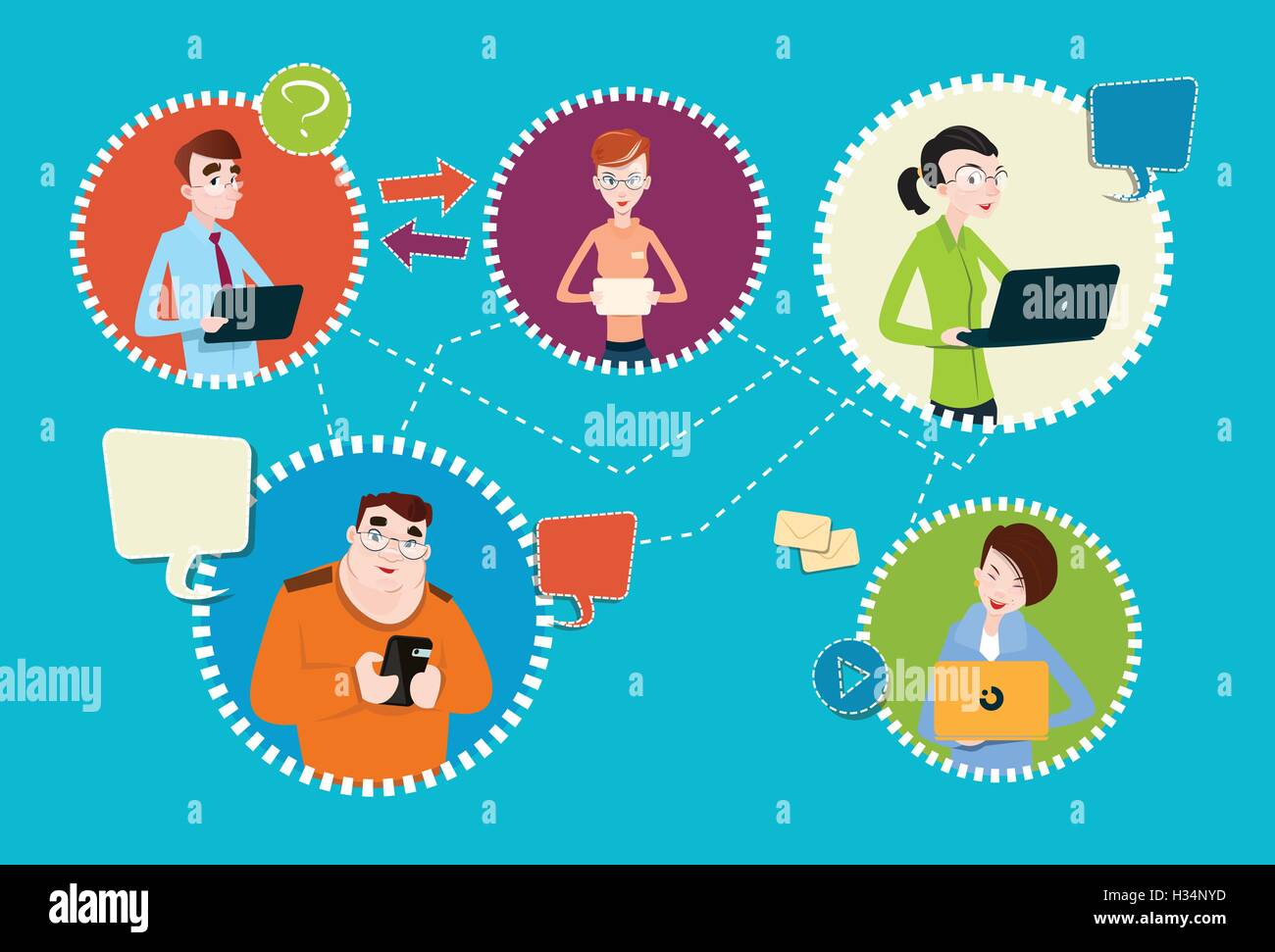 Social Media Communication People Group Internet Network Connection ...