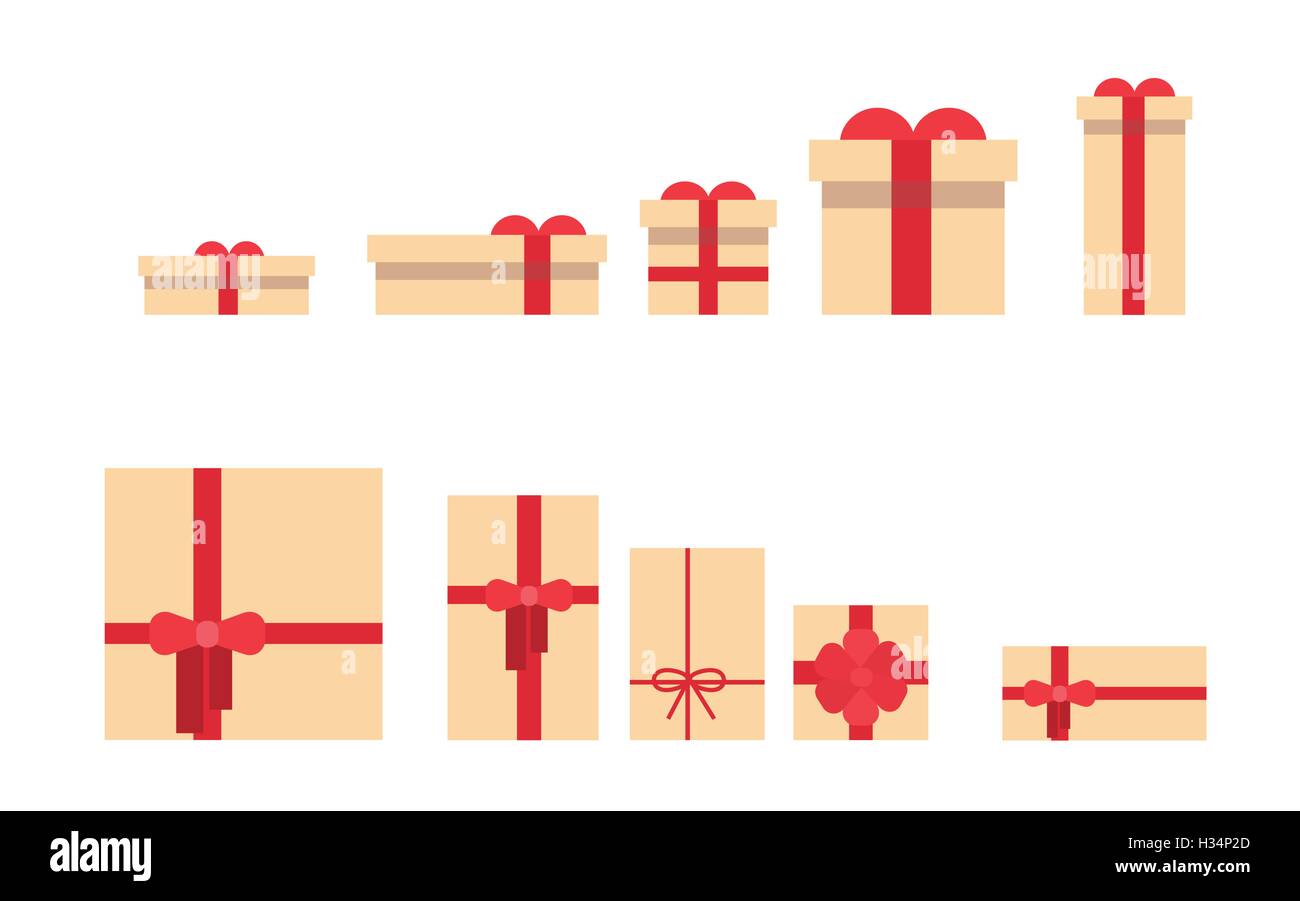 Collection big small box Stock Vector Images - Alamy