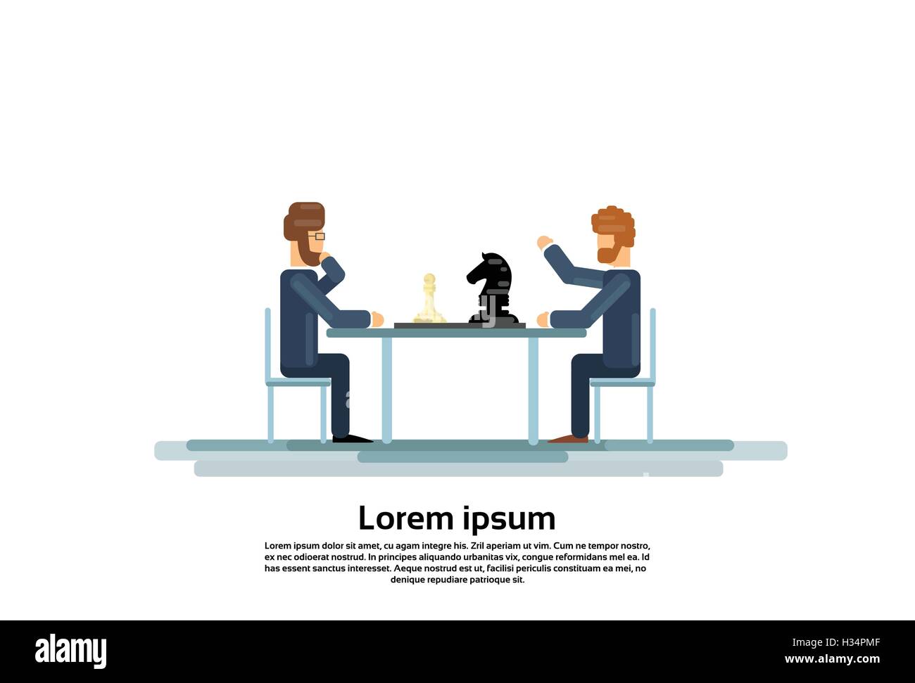 Business Man Play Chess Strategy Game Stock Vector Image & Art - Alamy