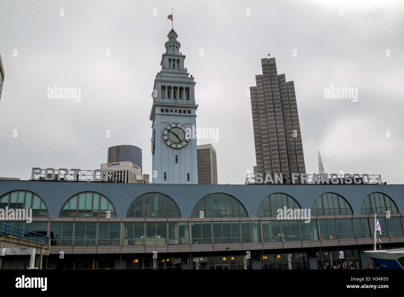 San Francisco Ferry Building in the port of San Francisco, California, USA. Stock Photo