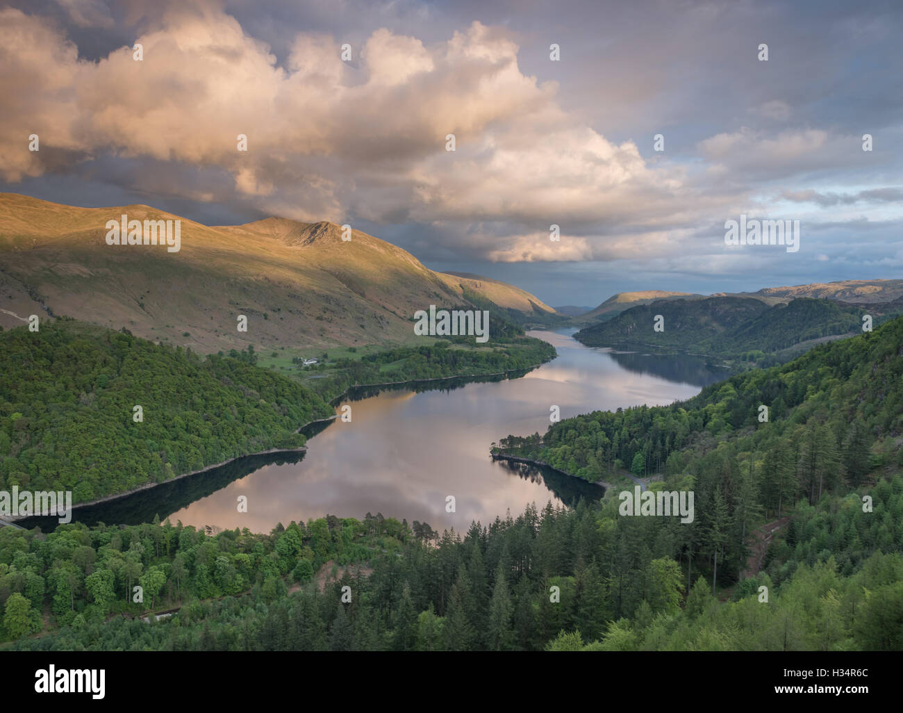 Helvellyn and Thirlmere, English Lake District national park, UK Stock Photo