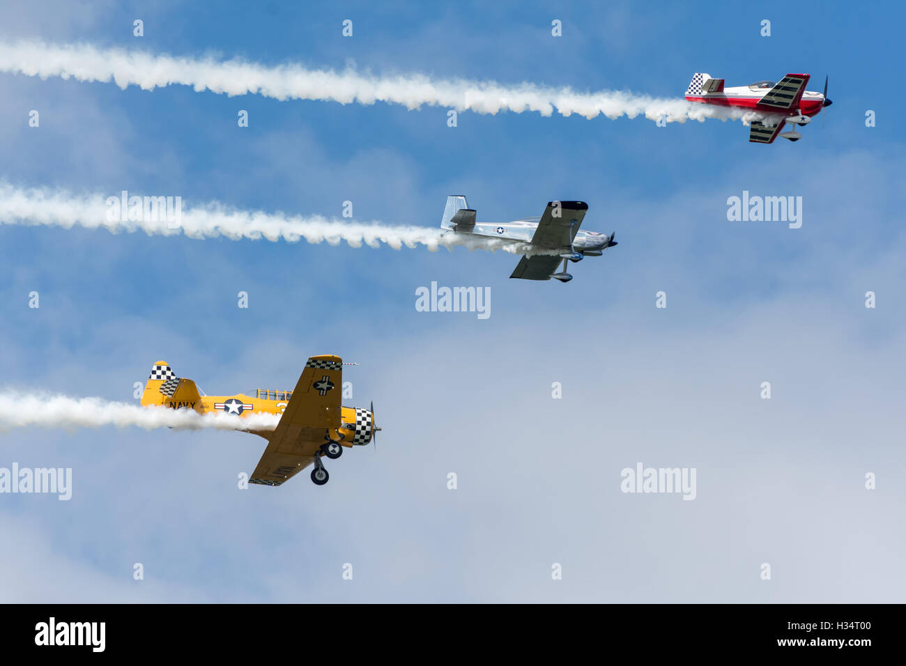North American T-6 Texan and other small planes RV-8 Stock Photo
