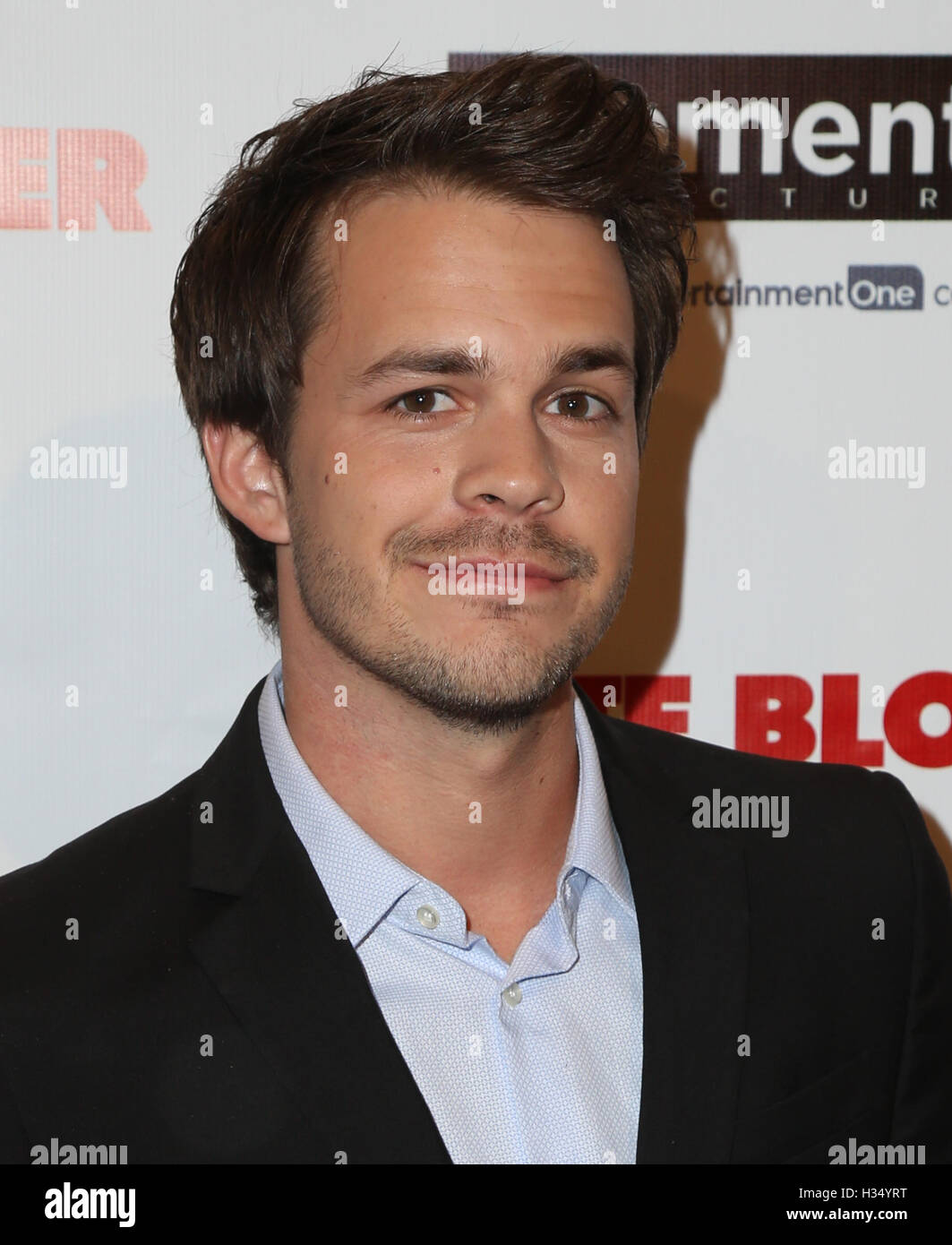 Los Angeles, Ca, USA. 03rd Oct, 2016. Johnny Simmons attends the premiere of Momentum Pictures