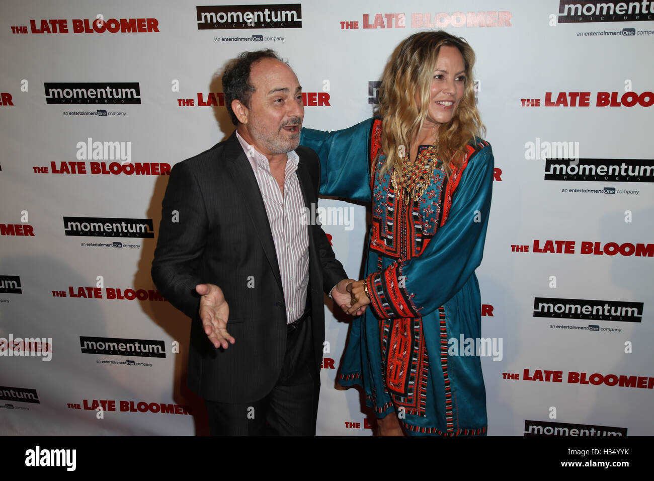 Los Angeles, Ca, USA. 03rd Oct, 2016. Kevin Pollak, Maria Bello attends the premiere of Momentum Pictures' 'The Late Bloomer' at iPic Theaters on October 3, 2016 in Los Angeles, California. ( Credit:  Parisa Afsahi/Media Punch)./Alamy Live News Stock Photo