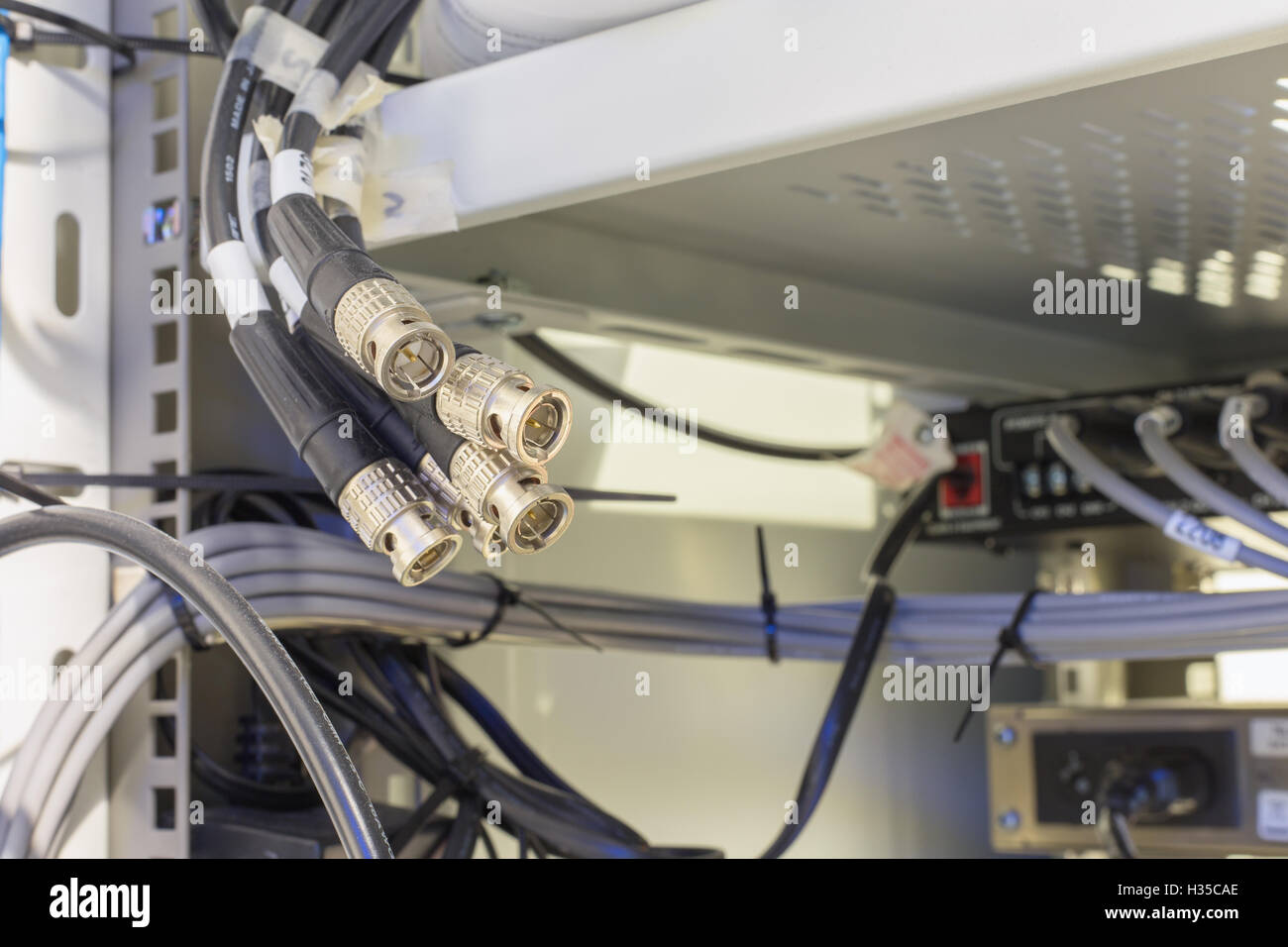 bunch of bnc connector . Available space Stock Photo Alamy