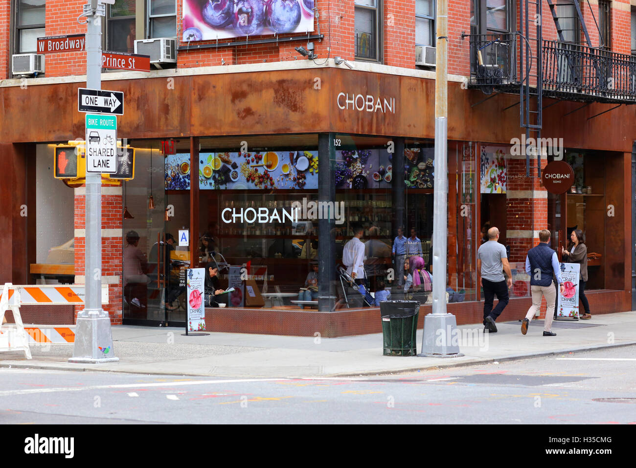 Chobani SoHo, 152 Prince St, New York, NY Stock Photo Alamy