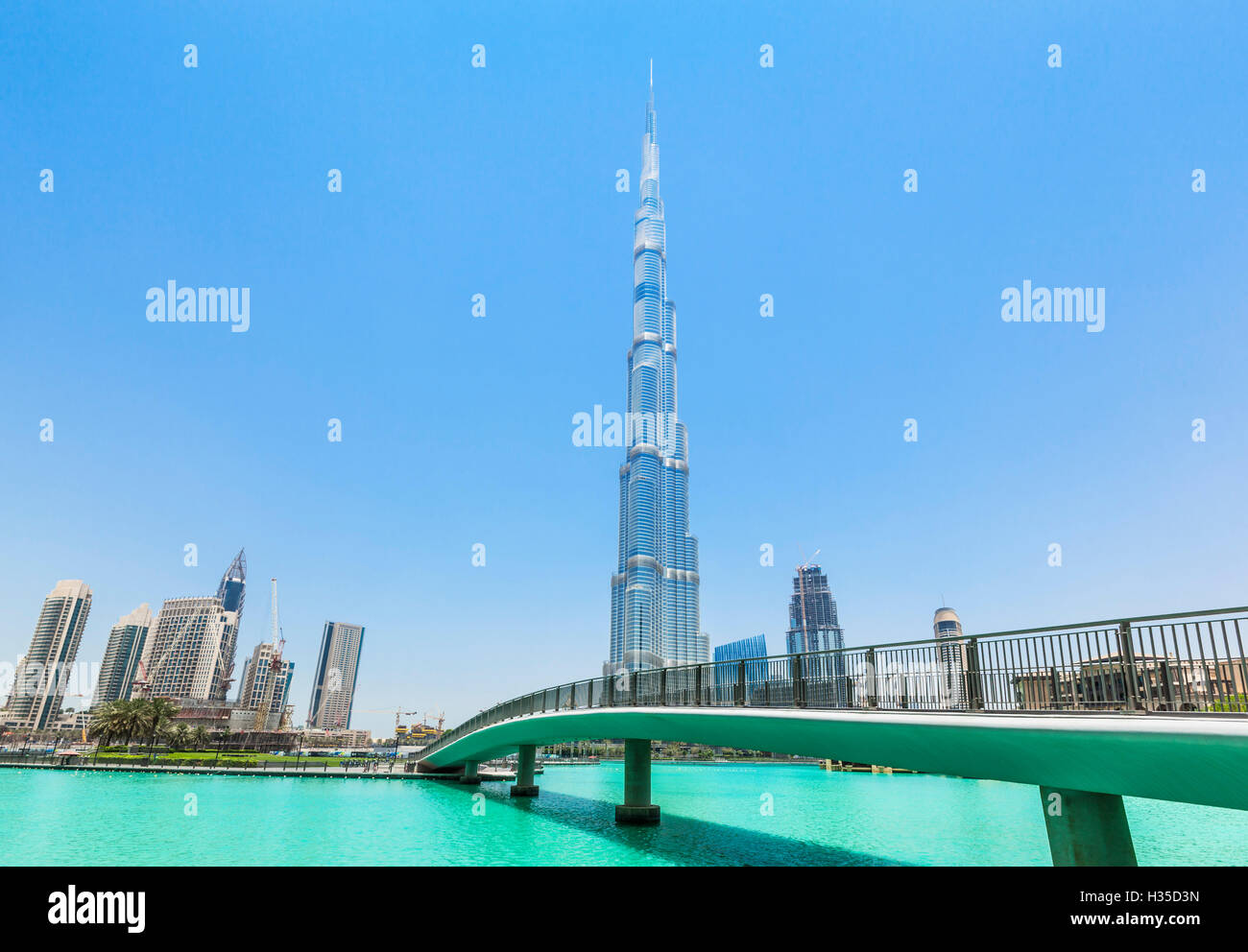 Dubai Burj Khalifa, Dubai City, United Arab Emirates, Middle East Stock Photo