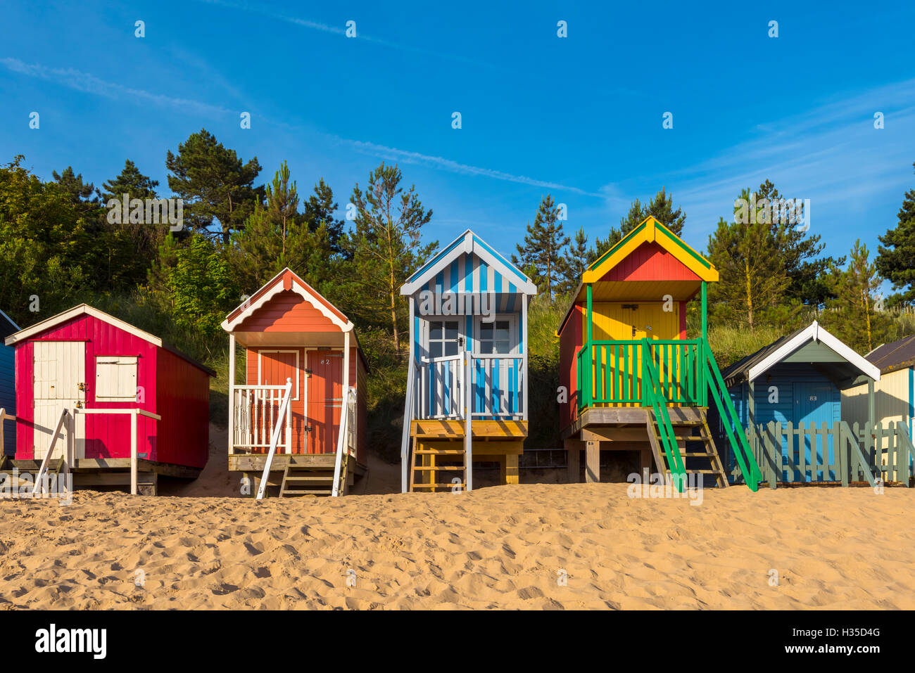 Wells-next-the-Sea Beach, North Norfolk, Norfolk, England, United Kingdom, Europe Stock Photo