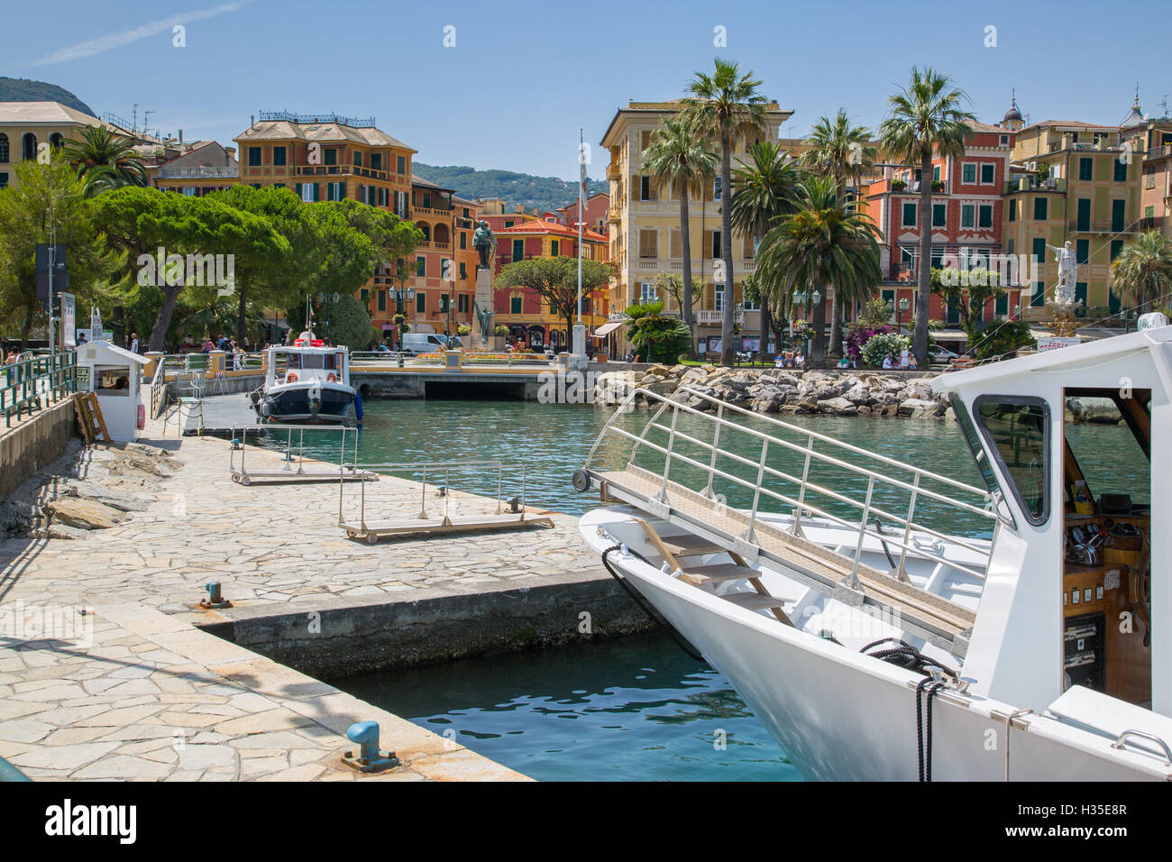 Santa Margherita Ligure harbour, Genova (Genoa), Liguria, Italy Stock Photo