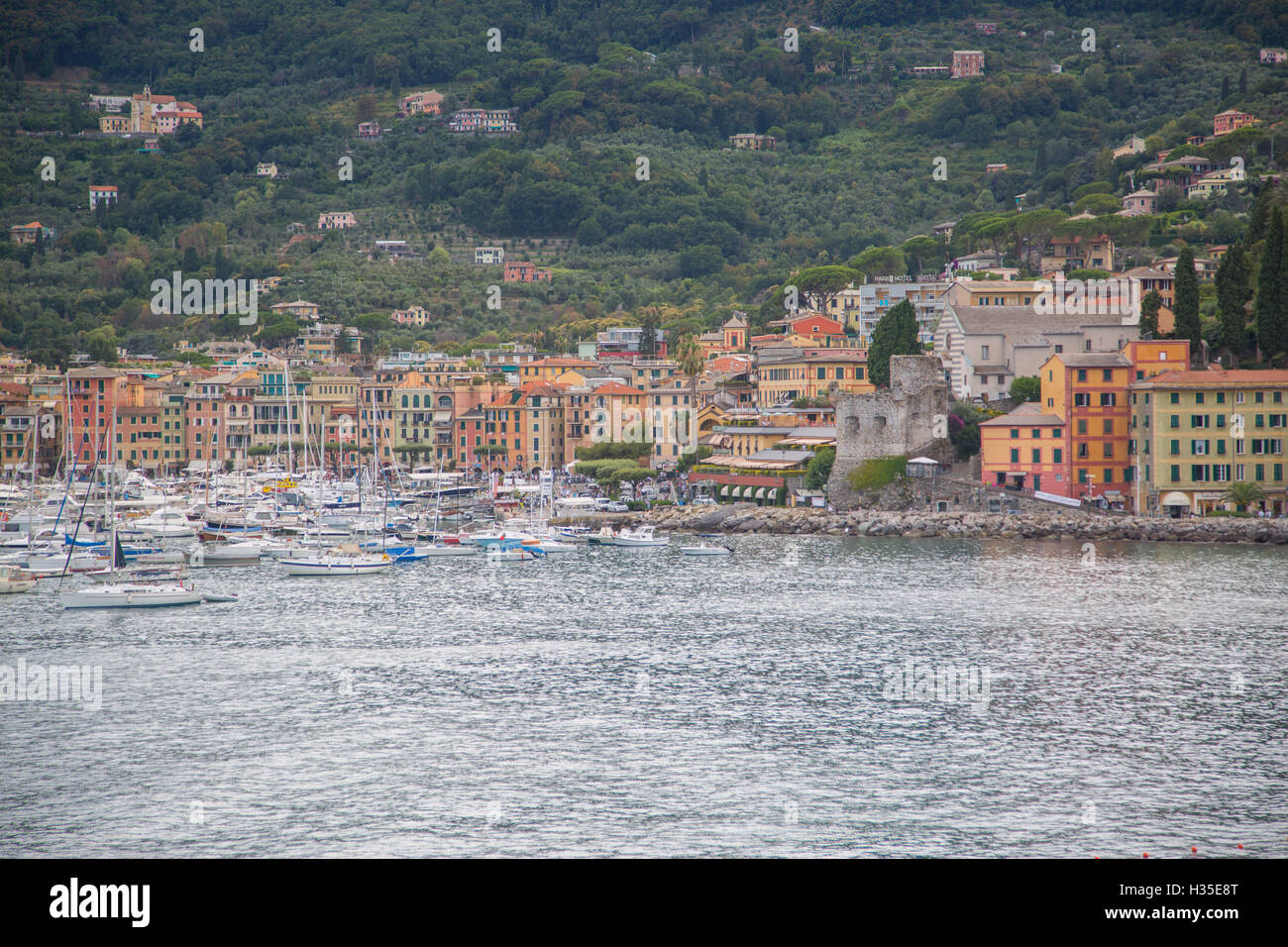 Santa Margherita Ligure harbour, Genova (Genoa), Liguria, Italy Stock Photo