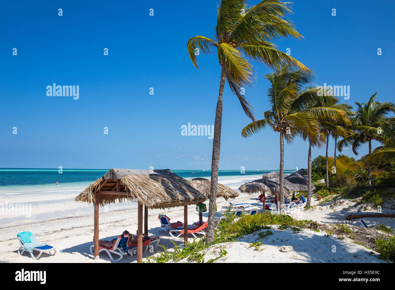 Playa El Paso, Cayo Guillermo, Jardines del Rey, Ciego de Avila Province, Cuba, West Indies, Caribbean Stock Photo