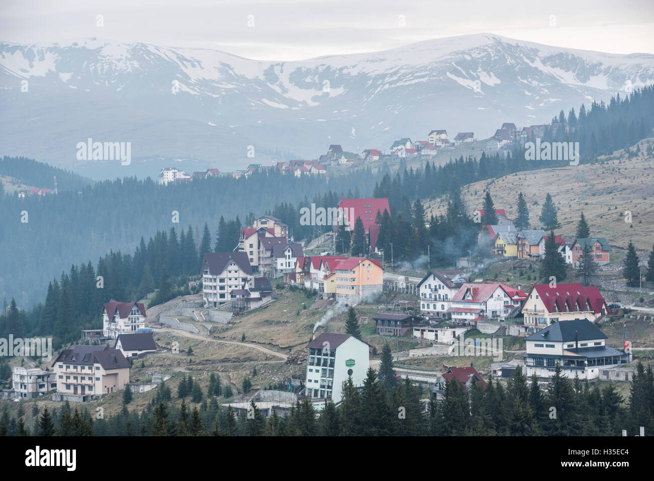 Ranca, a ski resort in the Parang Mountains, Carpathian Mountains, Oltenia Region, Romania Stock Photo