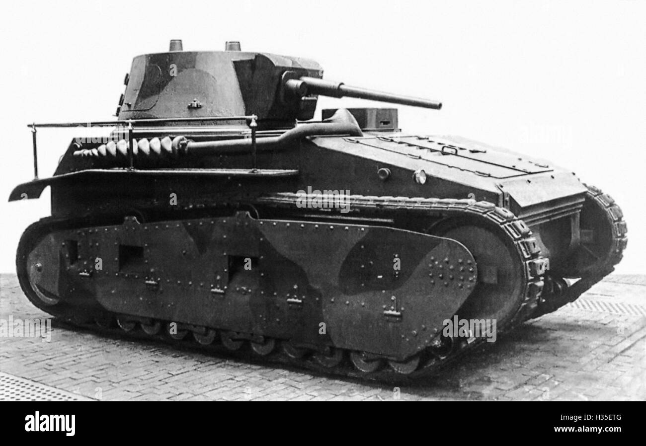 German interwar tank “Leichttraktor (VK 31)” produced in contravention of the Treaty of Versailles with a 37mm main gun. Photograph of only prototype developed by Rheinmetall taken circa 1930. Stock Photo
