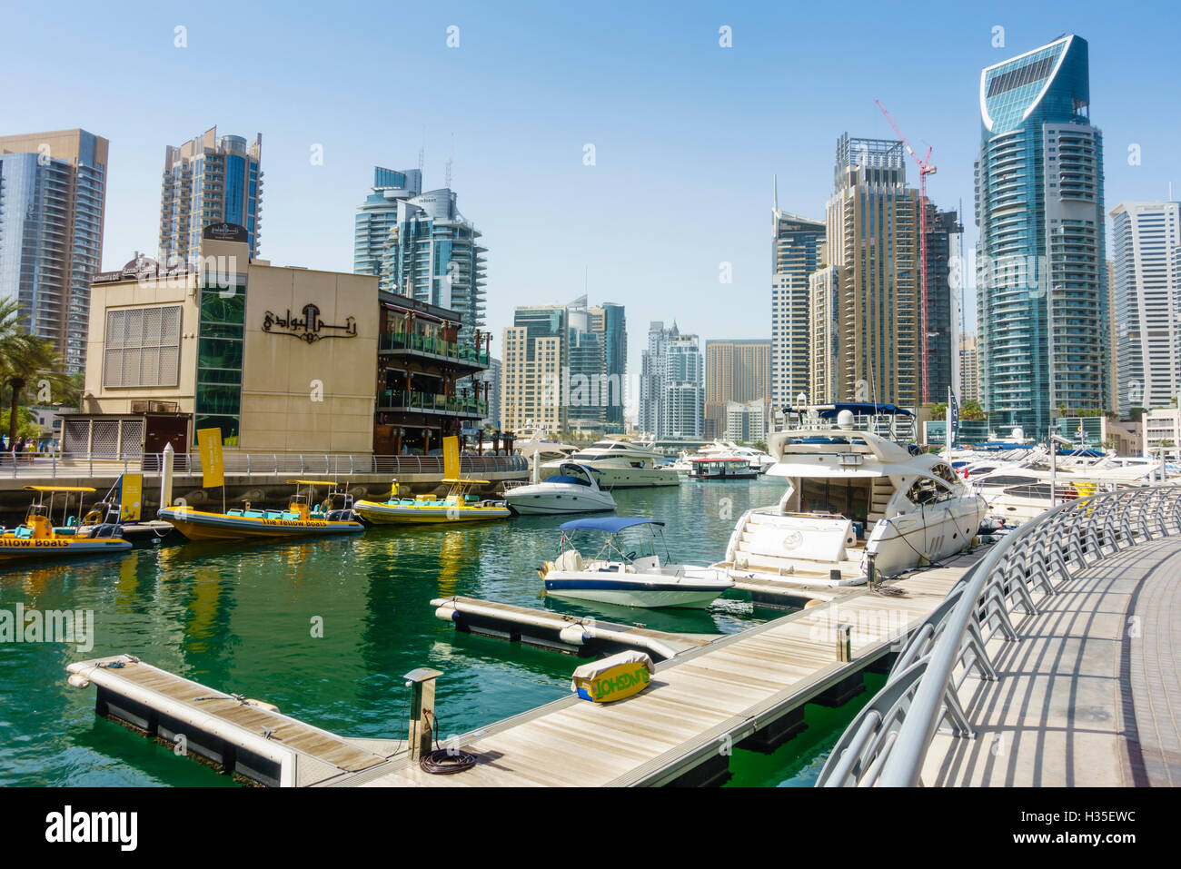 Dubai Marina, Dubai, United Arab Emirates, Middle East Stock Photo