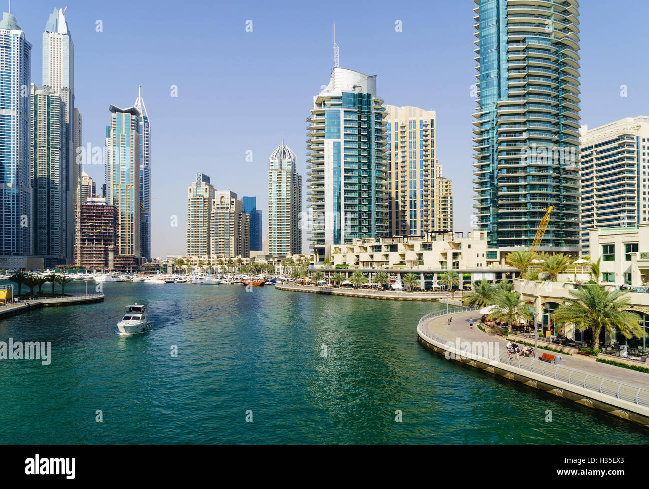 Dubai Marina, Dubai, United Arab Emirates. Middle East Stock Photo