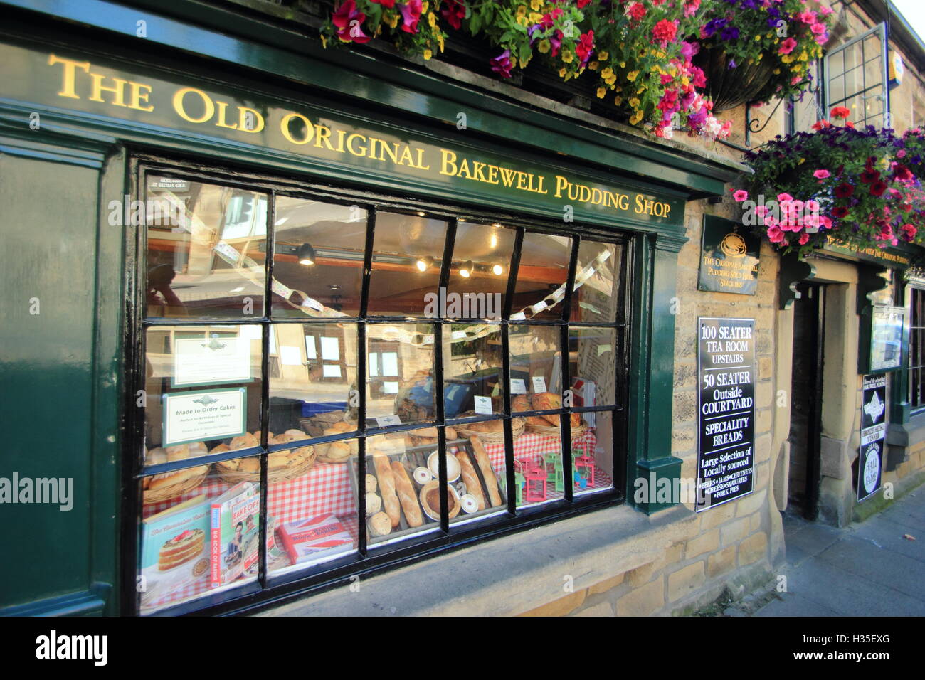The Old Original Bakewell Pudding Shop in the market town of Bakewell