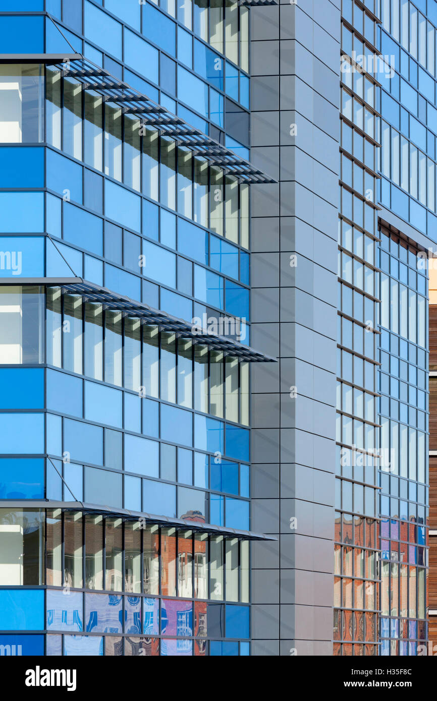 Interior view, 2 Glass Wharf, Bristol, UK. Offices and accommodation with retail and restaurant use on the ground floor level. Stock Photo