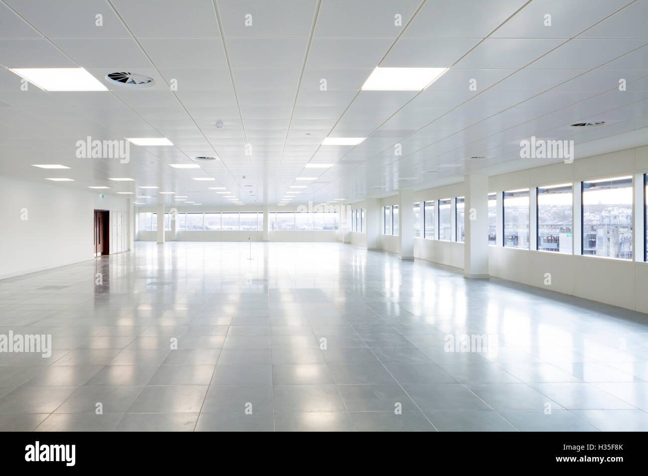 Interior view, 2 Glass Wharf, Bristol, UK. Offices and accommodation ...