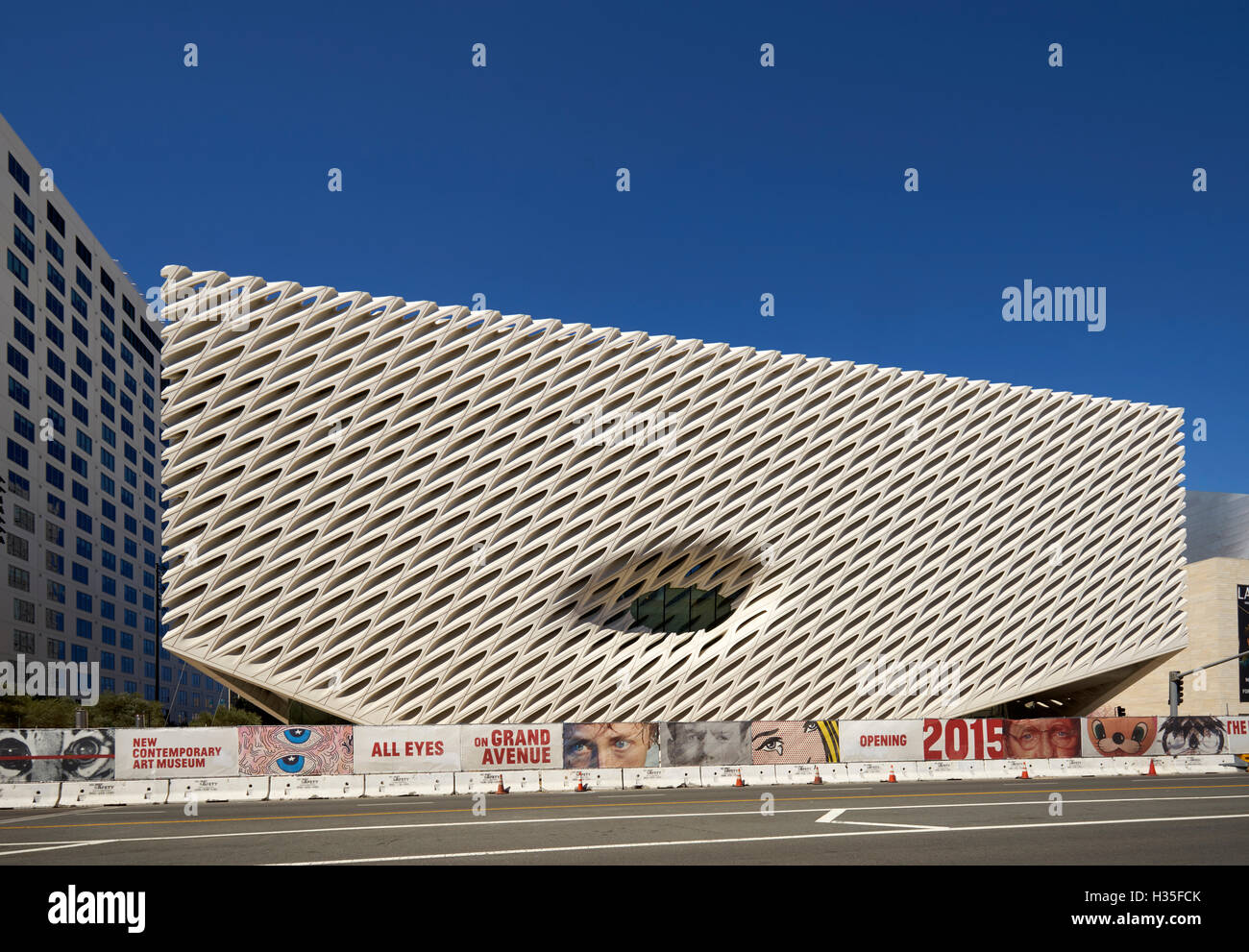 Facade of the Broad New Contemporary Art Museum, Los Angeles