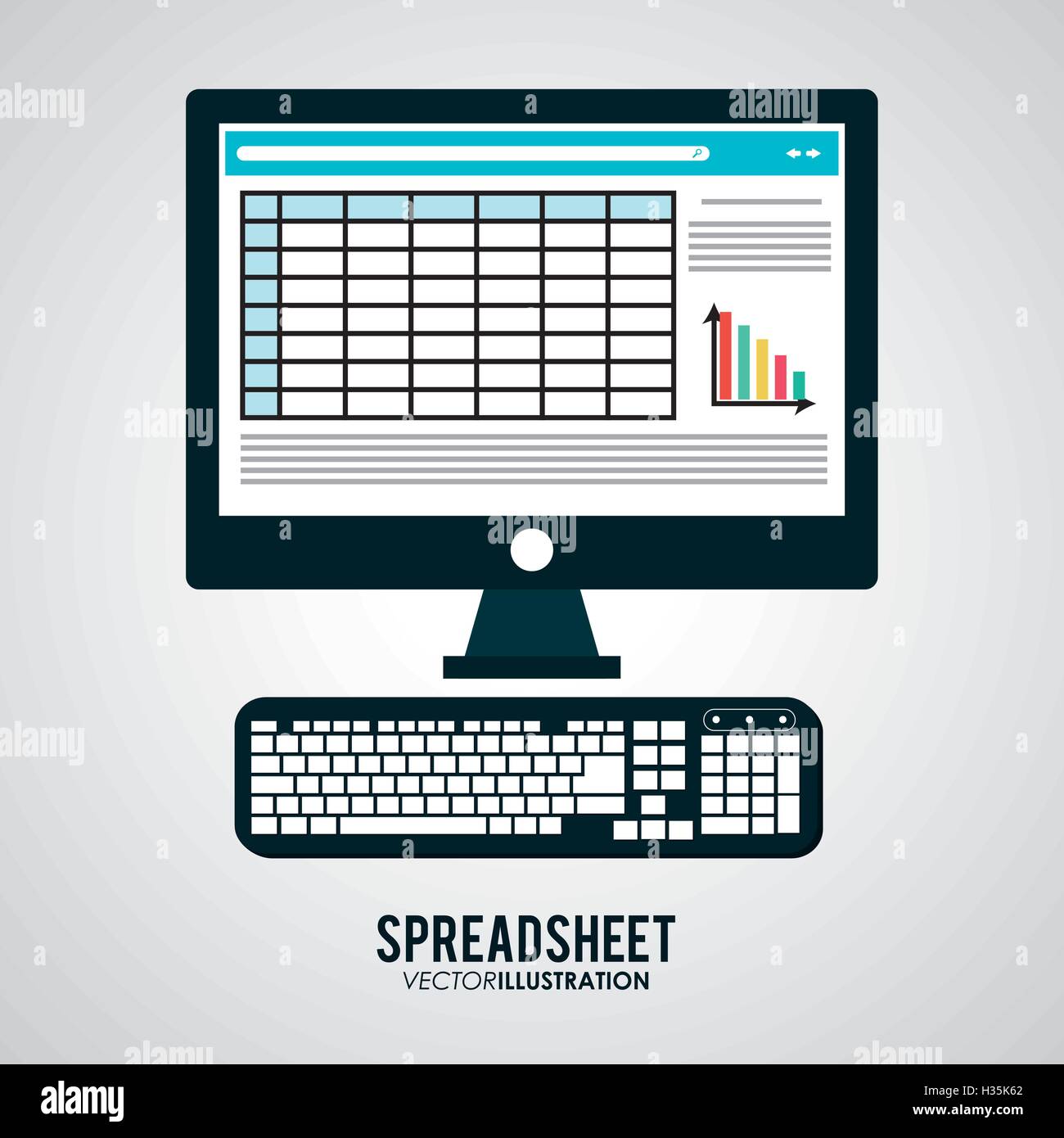 Spreadsheet icon design Stock Vector Image & Art - Alamy