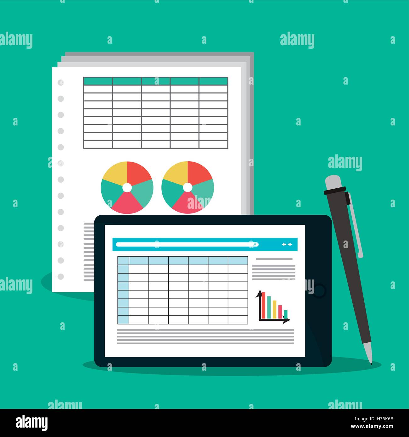 Spreadsheet icon design Stock Vector Image & Art - Alamy