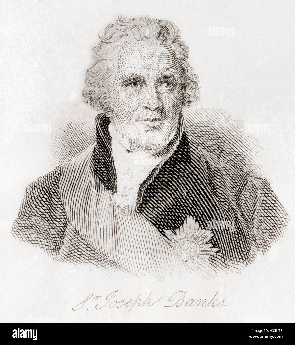 Sir Joseph Banks, 1st 1743 1820. British naturalist