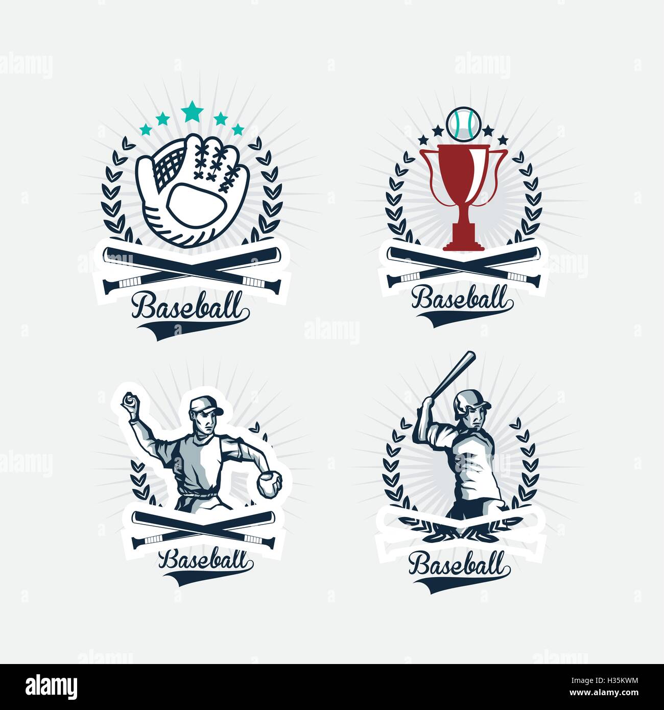 baseball related icons image Stock Vector Image & Art - Alamy