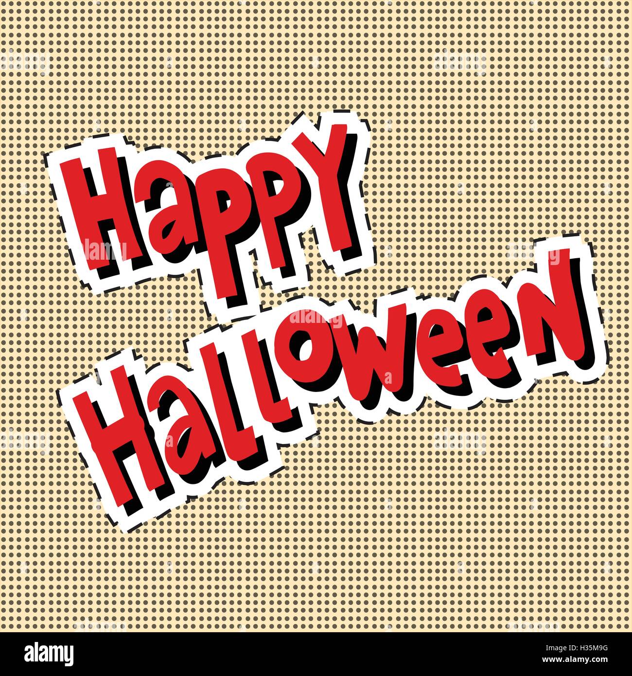 Happy Halloween label sticker Stock Vector