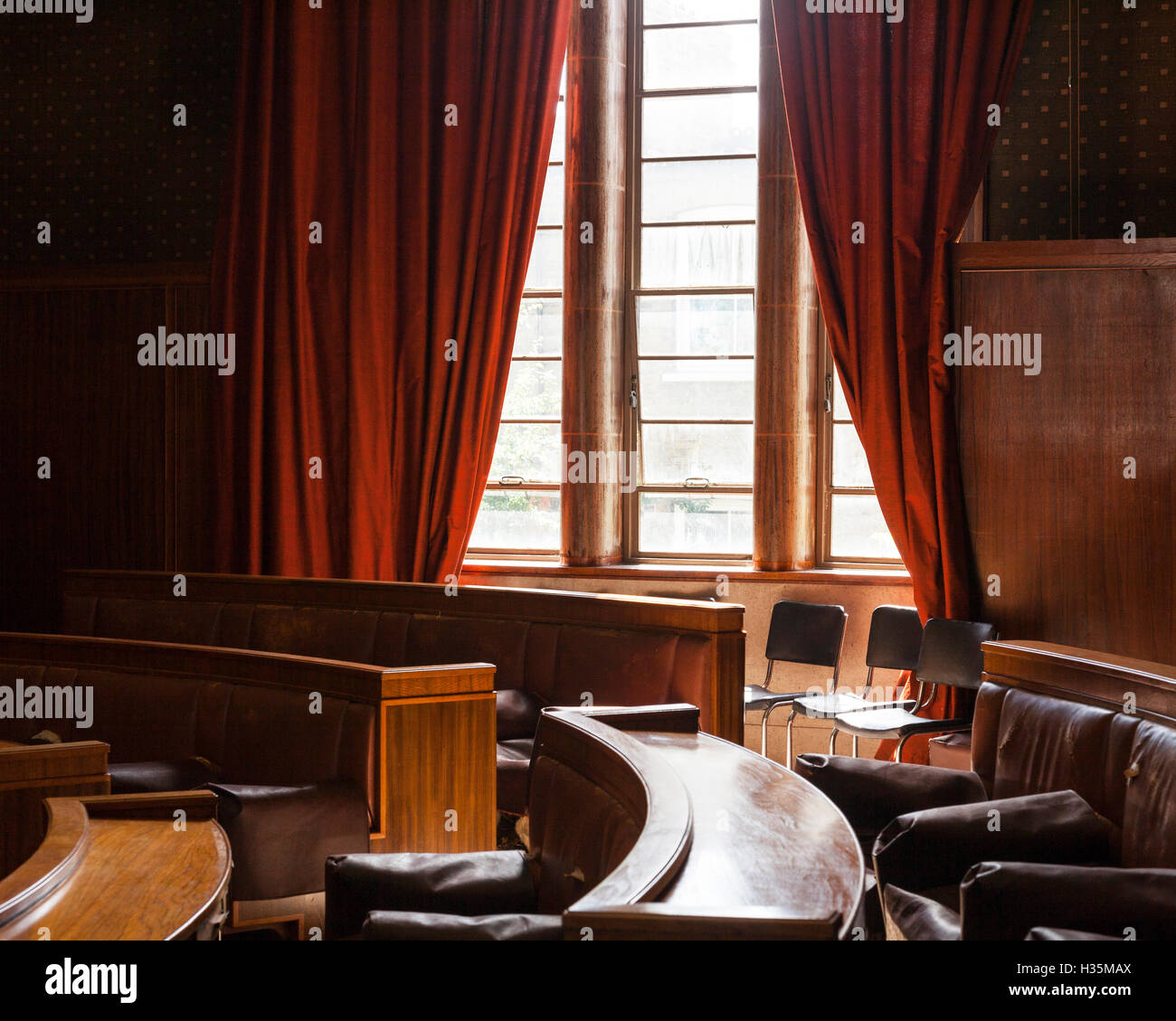 Interior view of Hornsey Town Hall, Crouch End, England, by Reginald