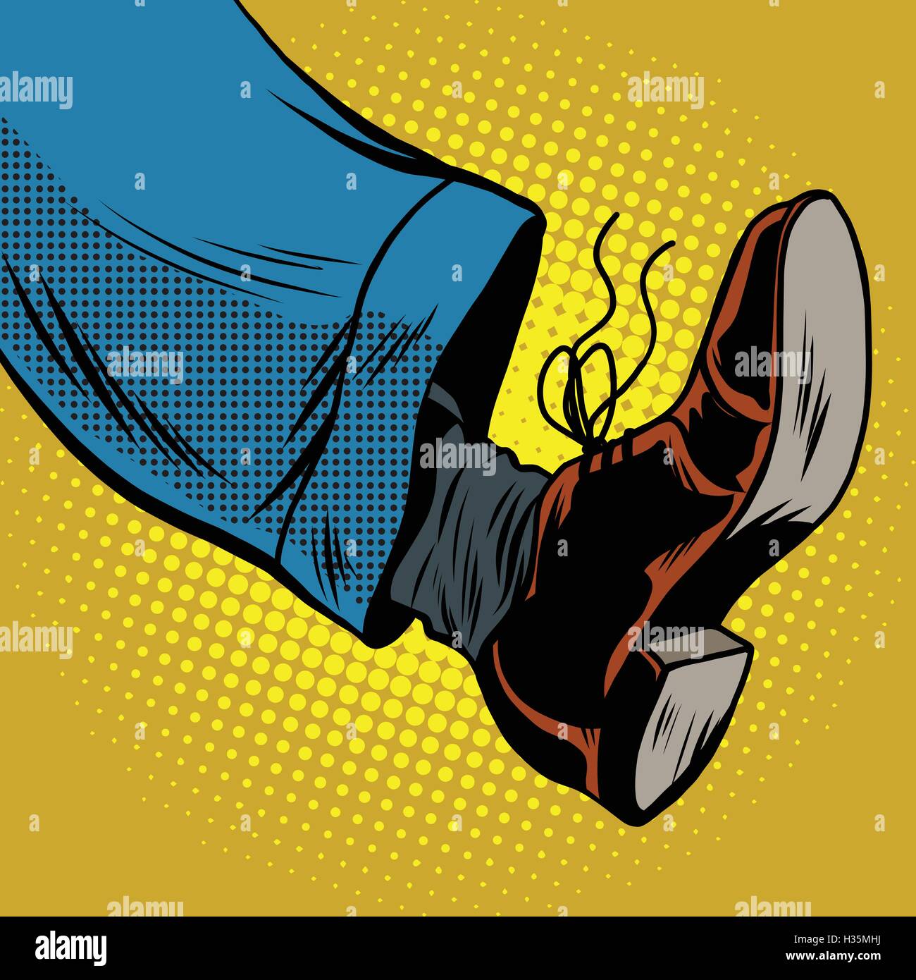 Human foot with Shoe Stock Vector