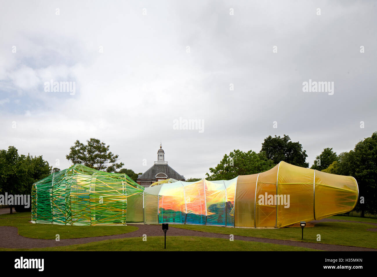 The 2015 Serpentine Pavilion in Kensignton Gardens, London, UK, by SelgasCano. Stock Photo