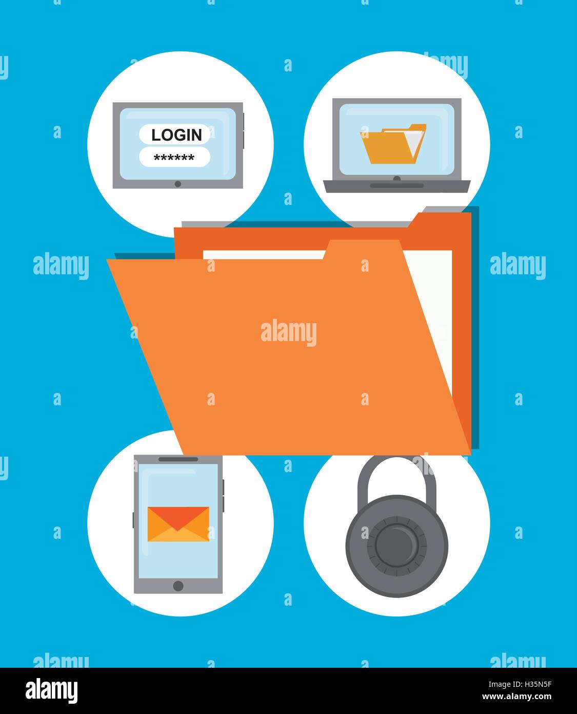 virtual security system icons image Stock Vector Image & Art - Alamy