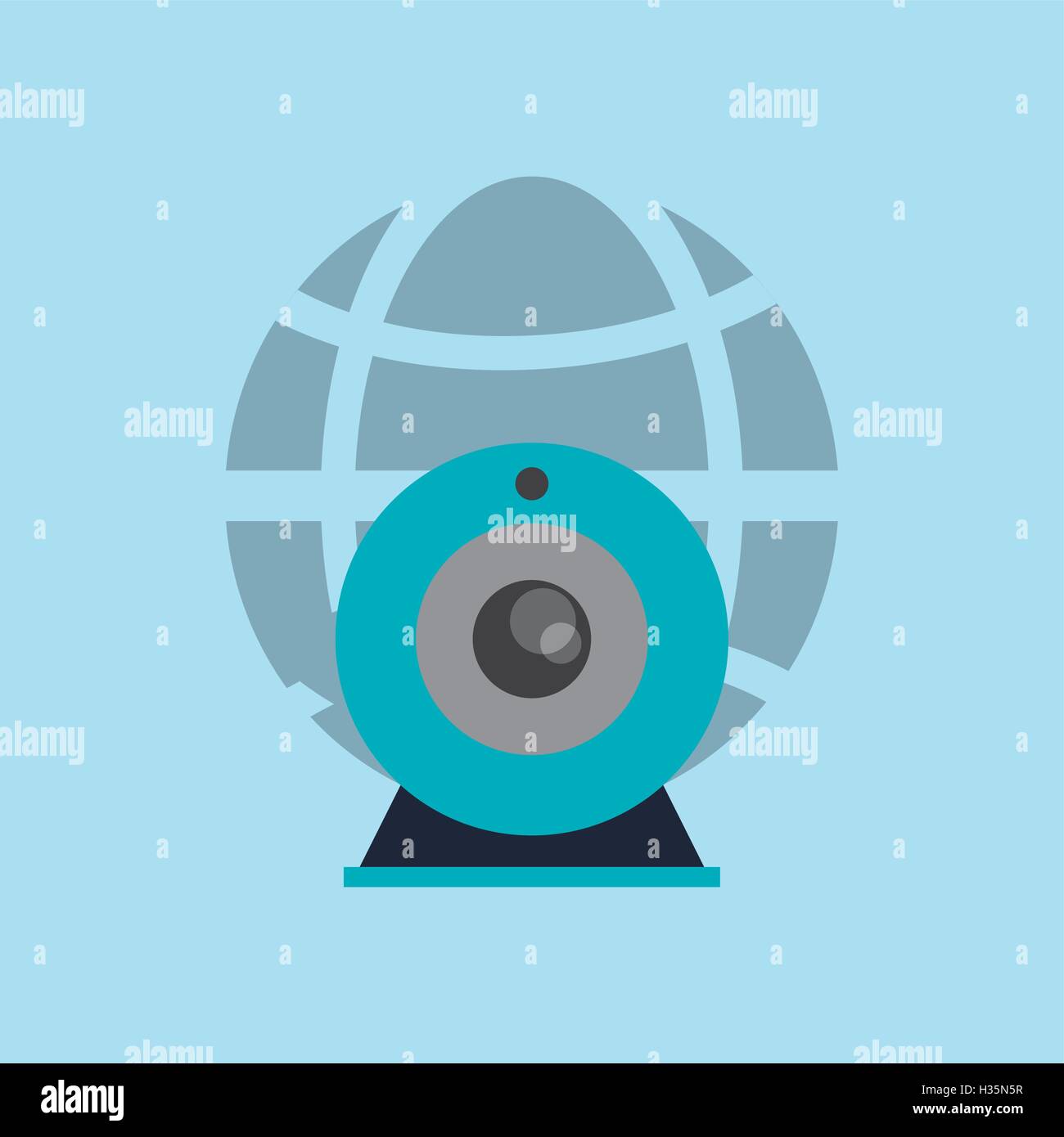 earth globe diagram with webcam icon Stock Vector Image & Art - Alamy