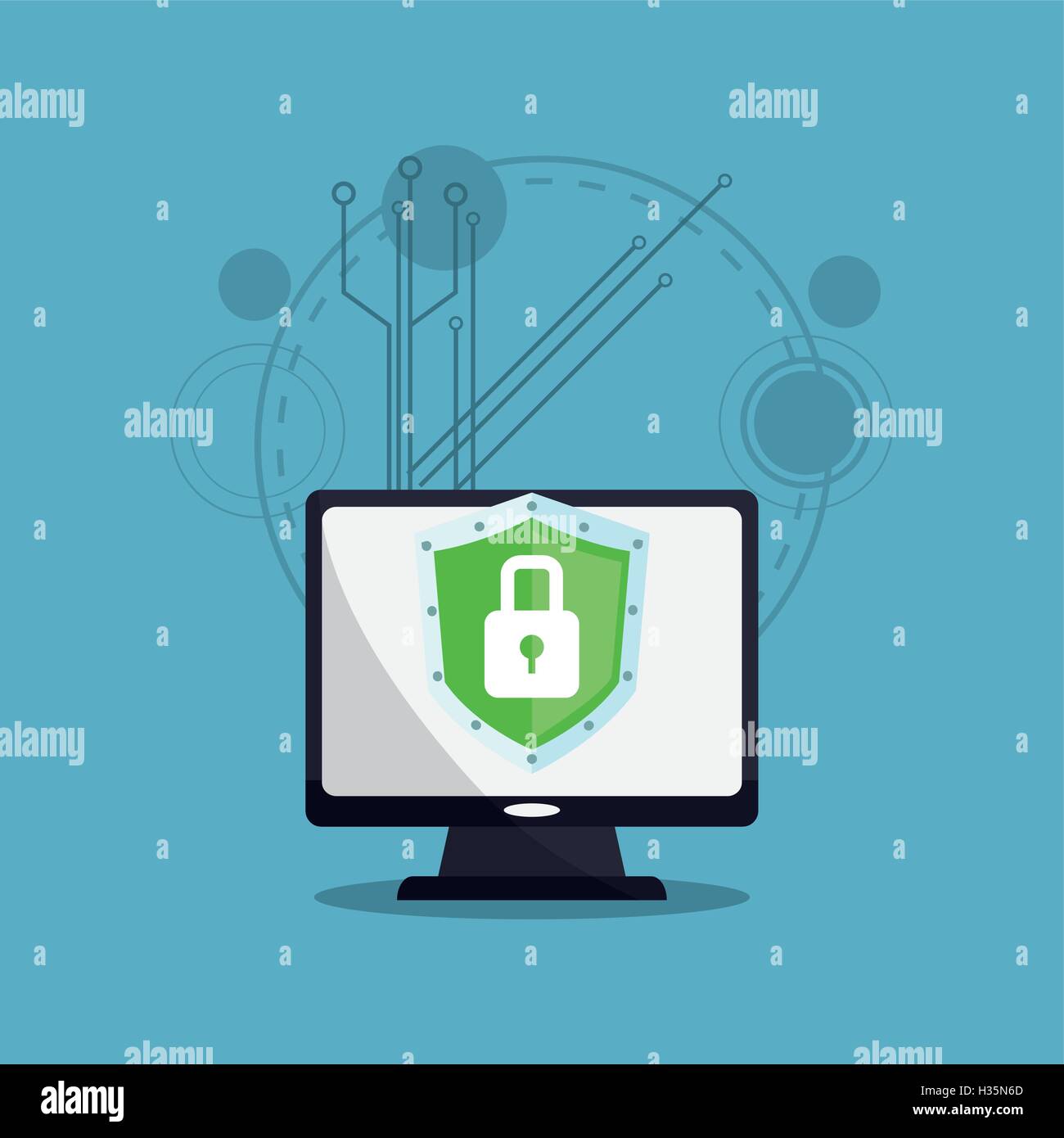 virtual security system icons image Stock Vector Image & Art - Alamy