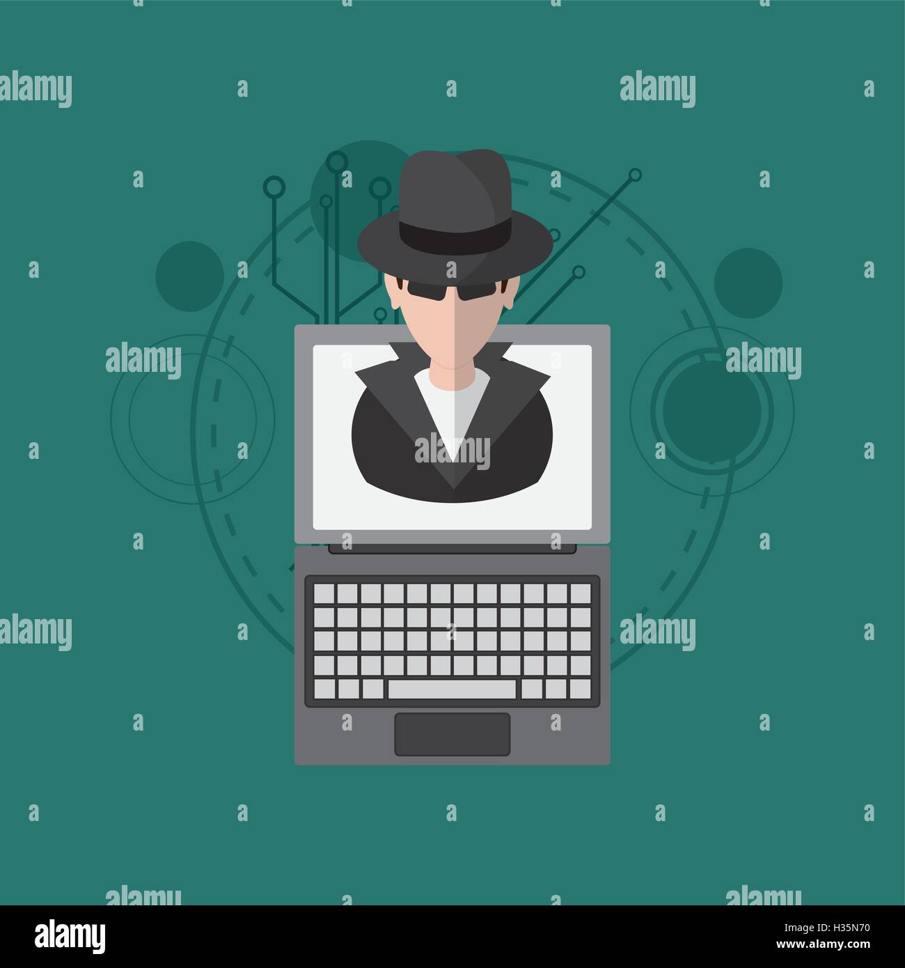 virtual security system icons image Stock Vector Image & Art - Alamy