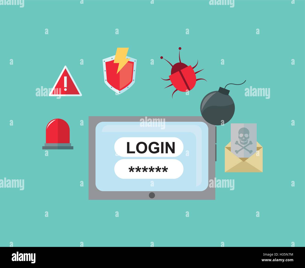 virtual security system icons image Stock Vector Image & Art - Alamy