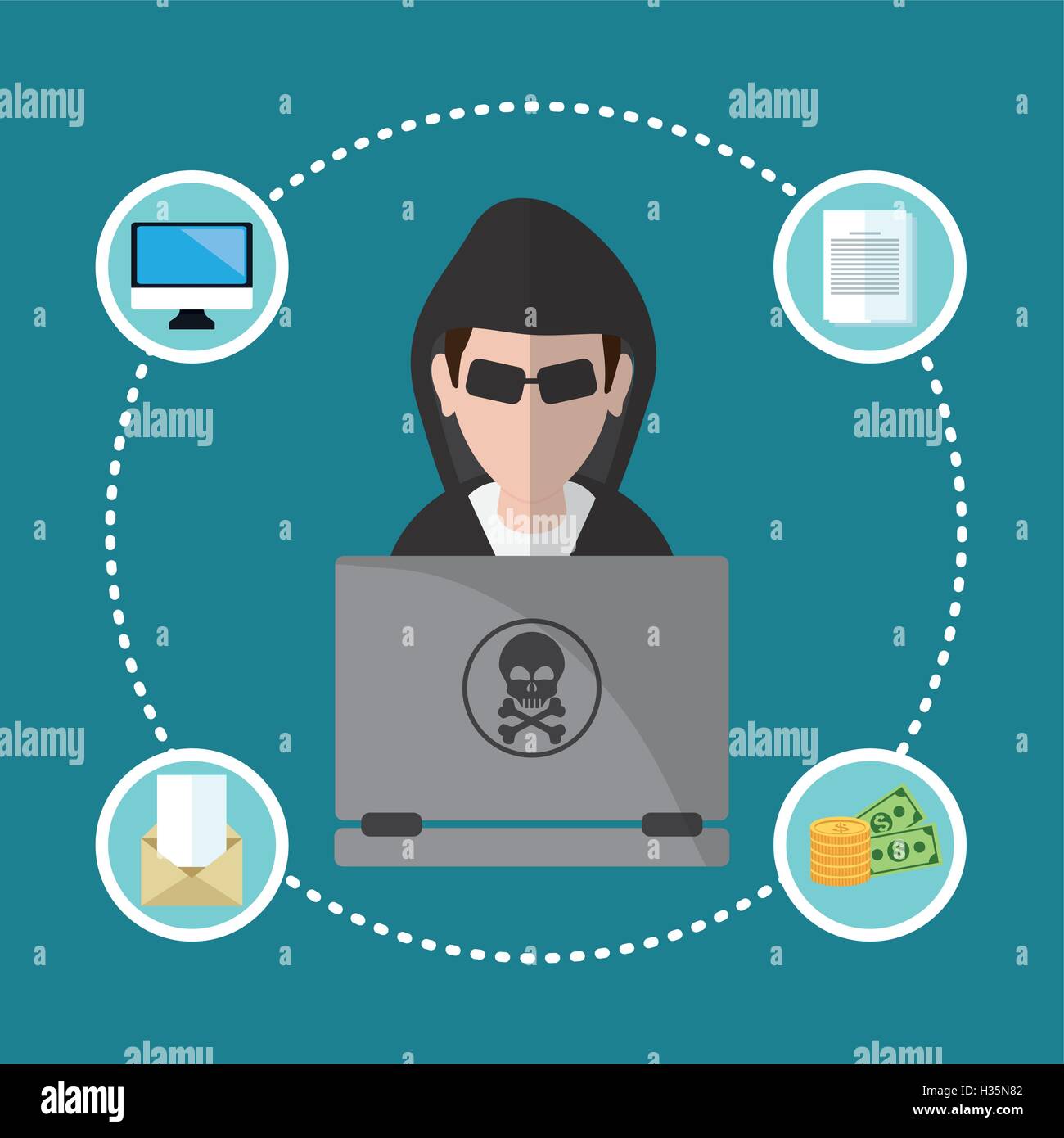 virtual security system icons image Stock Vector Image & Art - Alamy