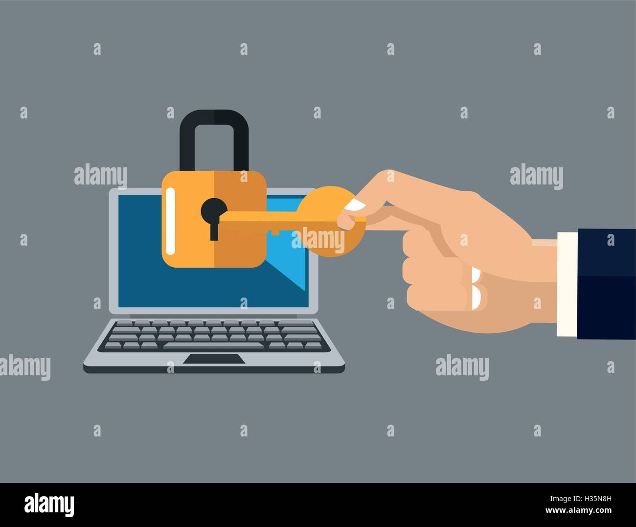 virtual security system icons image Stock Vector Image & Art - Alamy