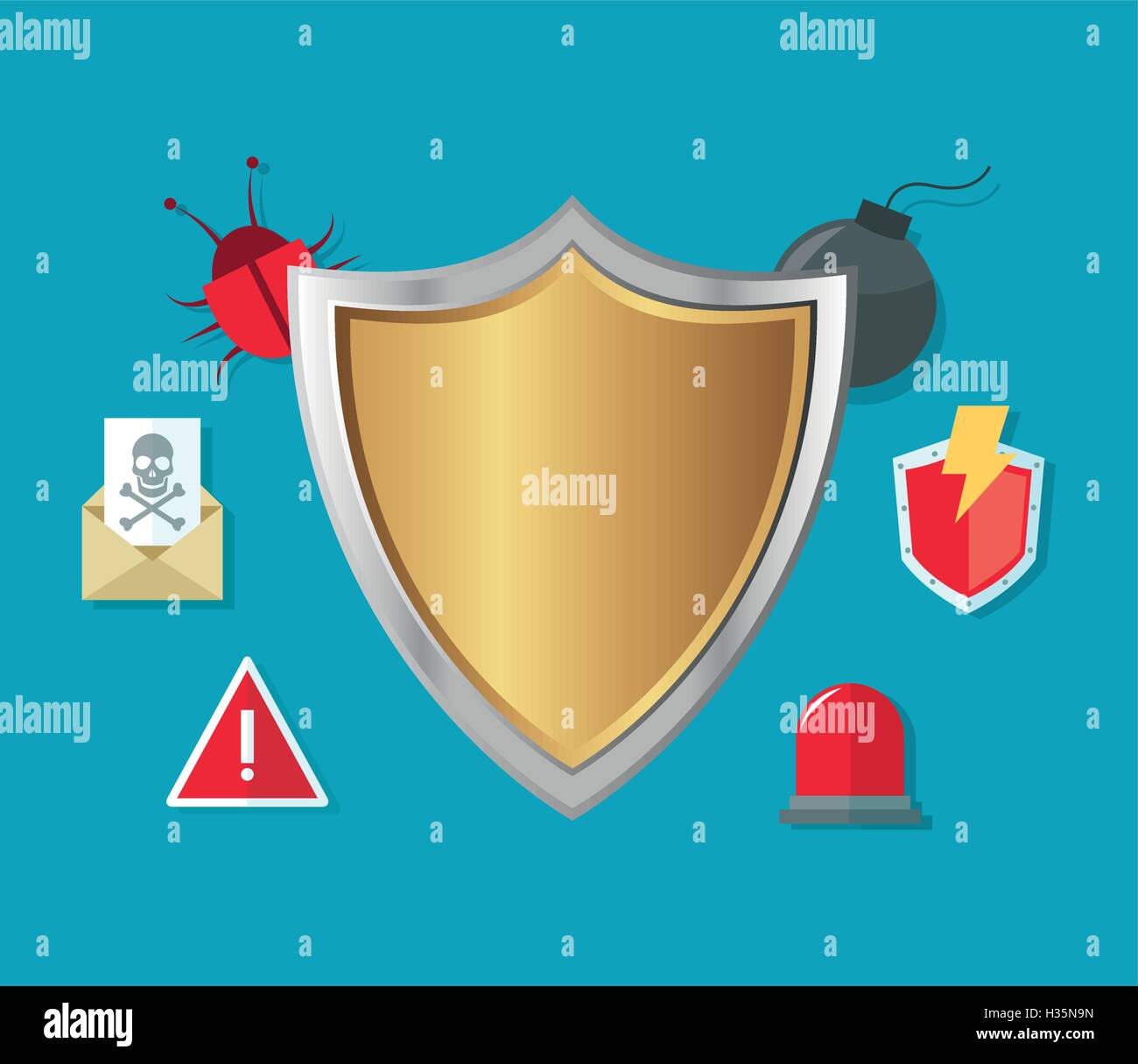 virtual security system icons image Stock Vector Image & Art - Alamy