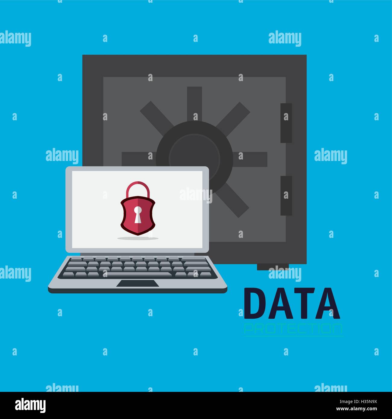 virtual security system icons image Stock Vector Image & Art - Alamy