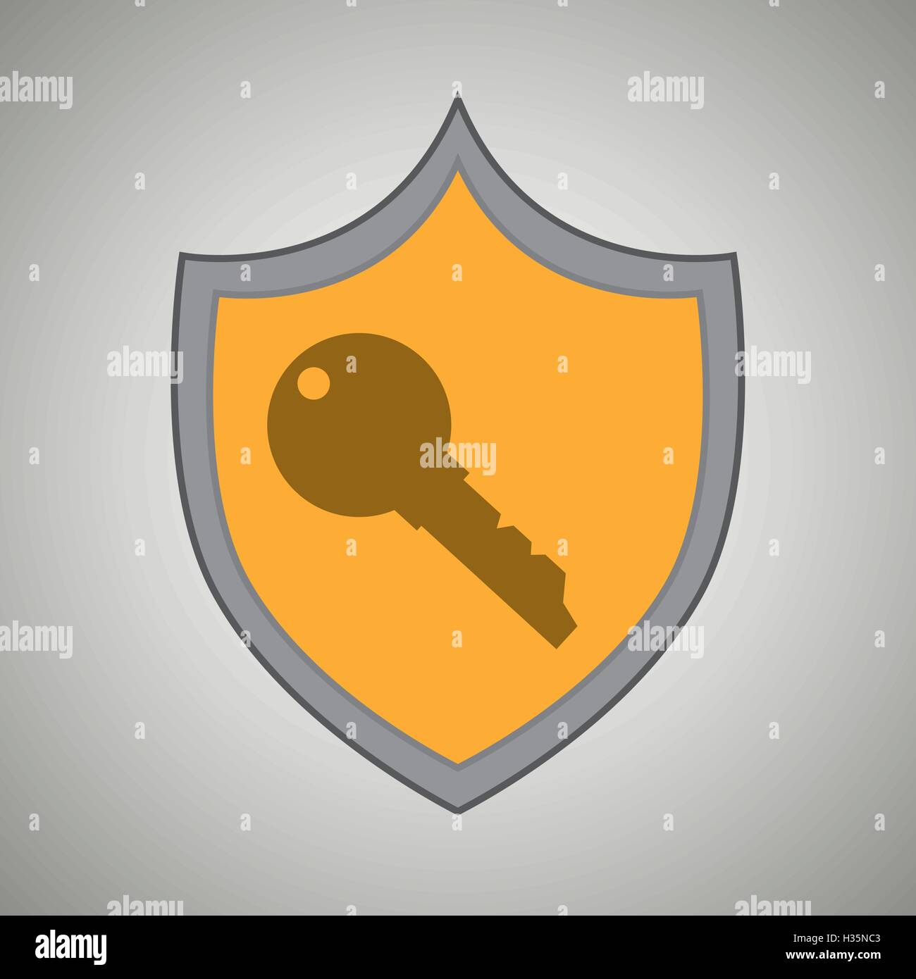 symbol key safe yellow bakcground Stock Vector Image & Art - Alamy