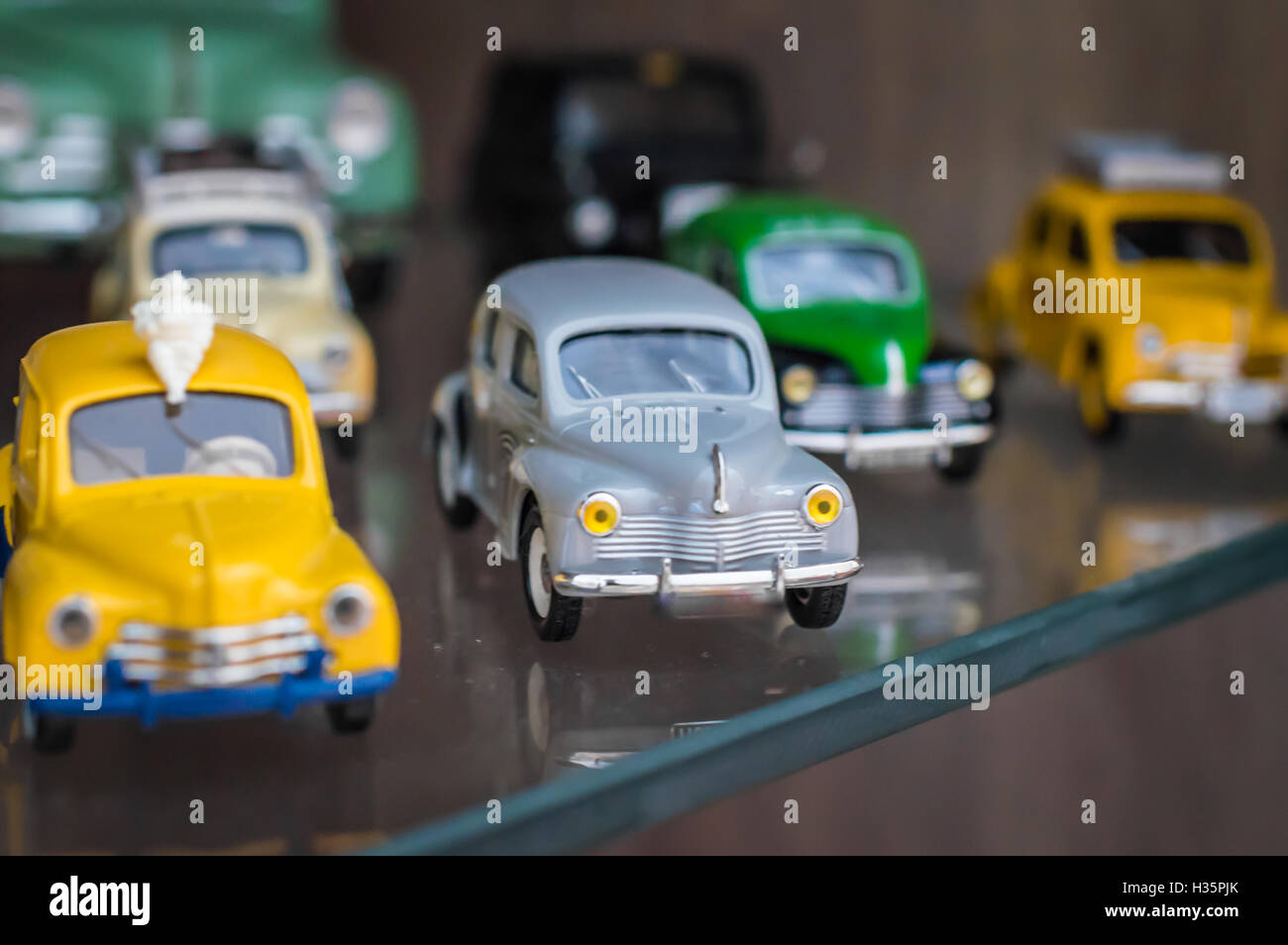Retro colorful sport toy cars Stock Photo - Alamy