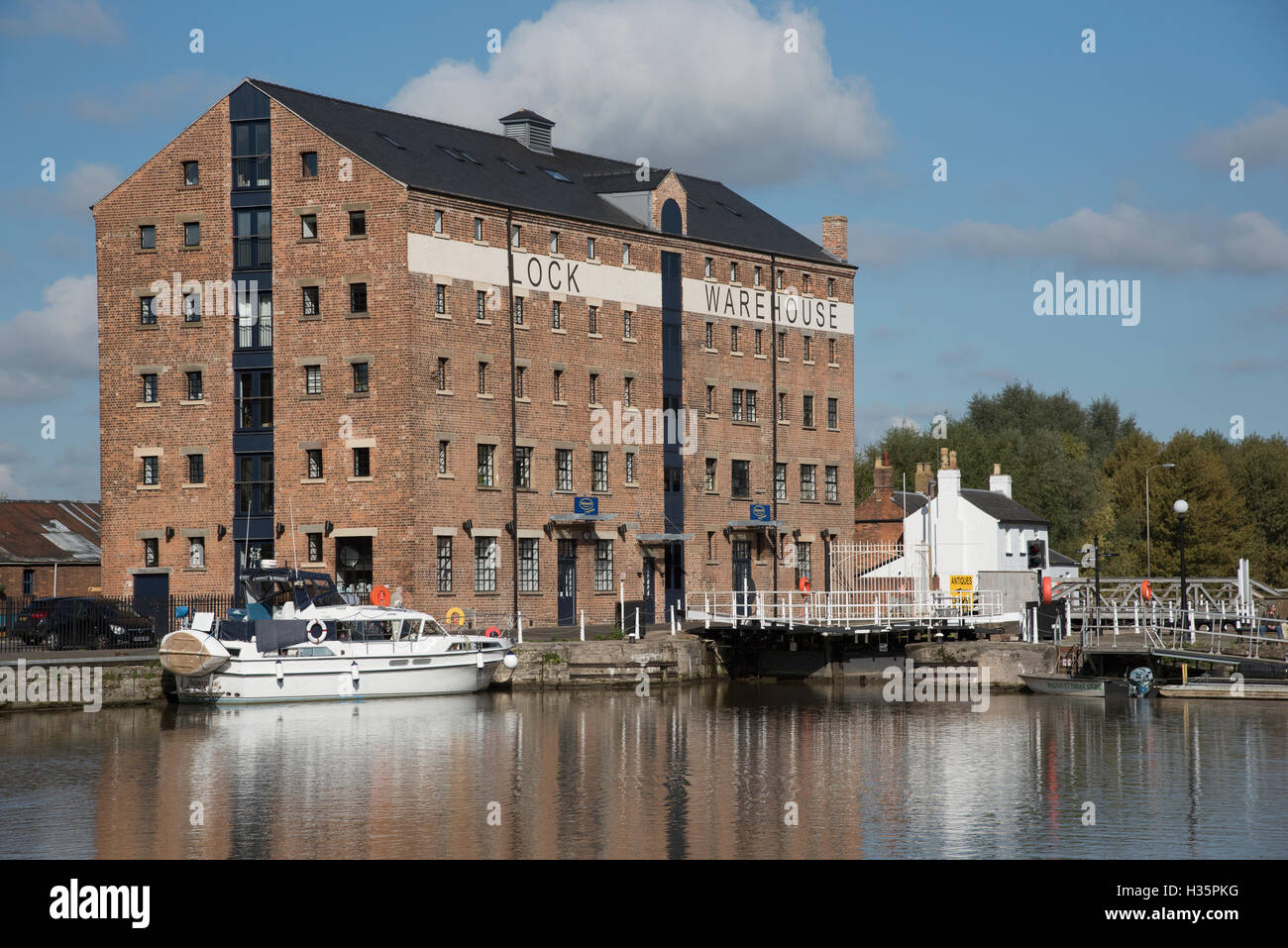 Gloucester Docks Gloucestershire England UK An old warehouse converted