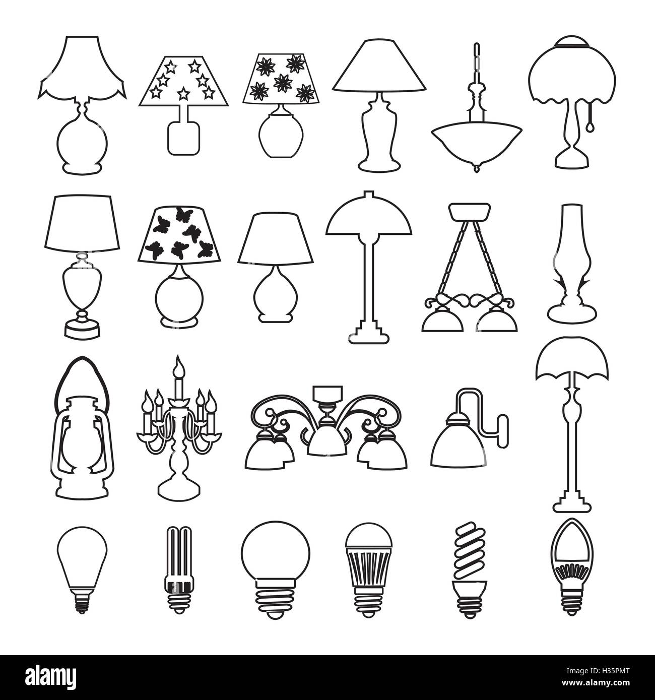 The lighting devices Illustration Stock Vector Image & Art Alamy