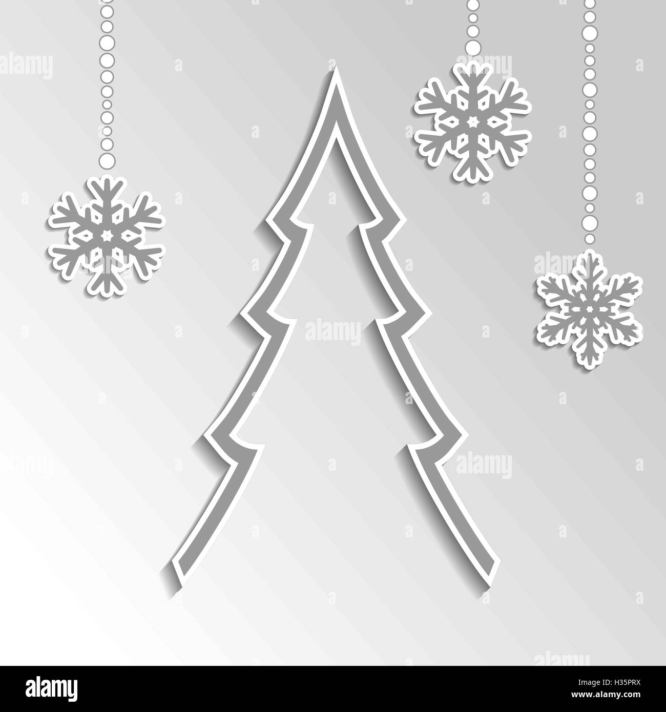 christmas background in gray color with snowflakes Stock Vector