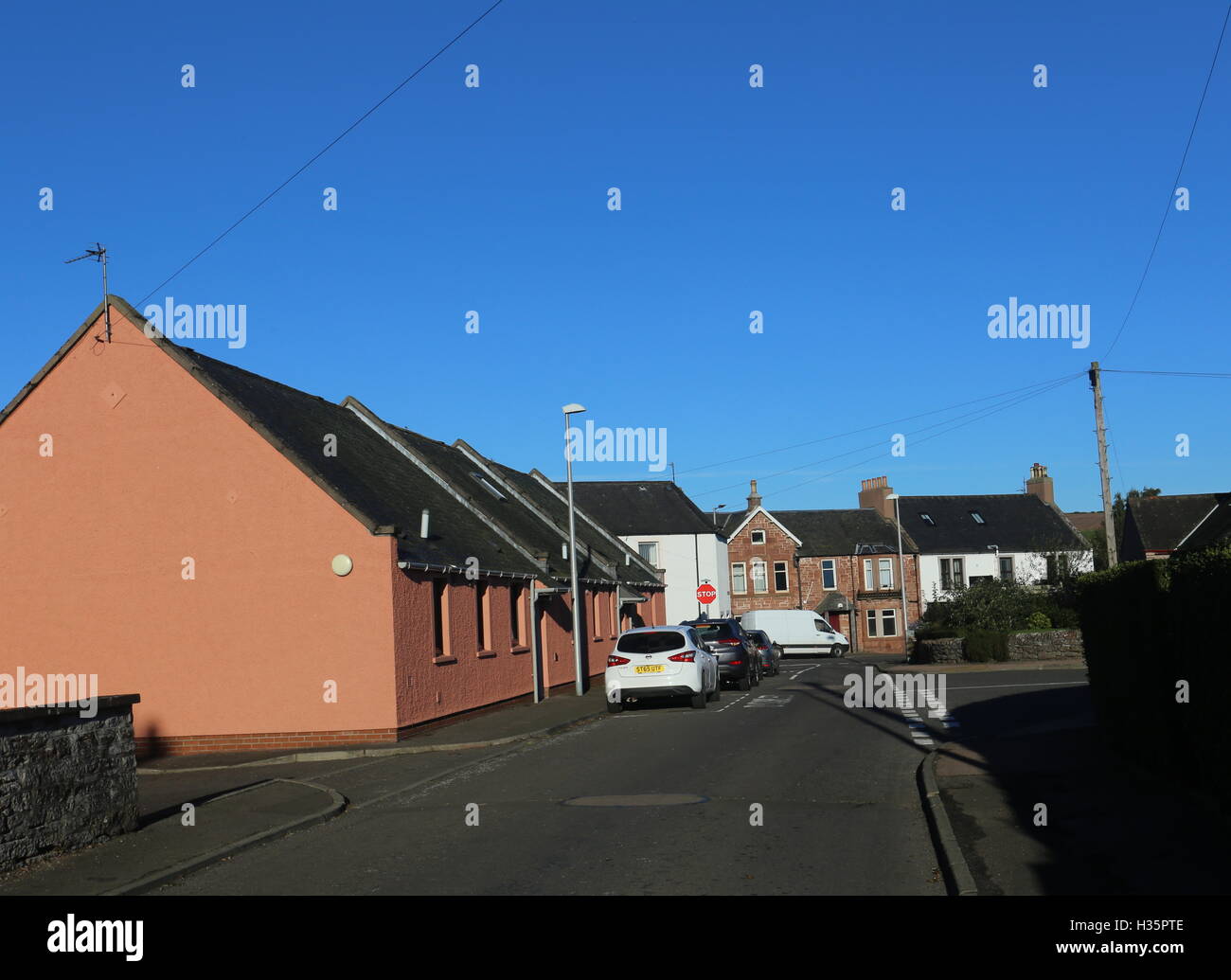 Inverkeilor street scene Angus Scotland October 2016 Stock Photo Alamy
