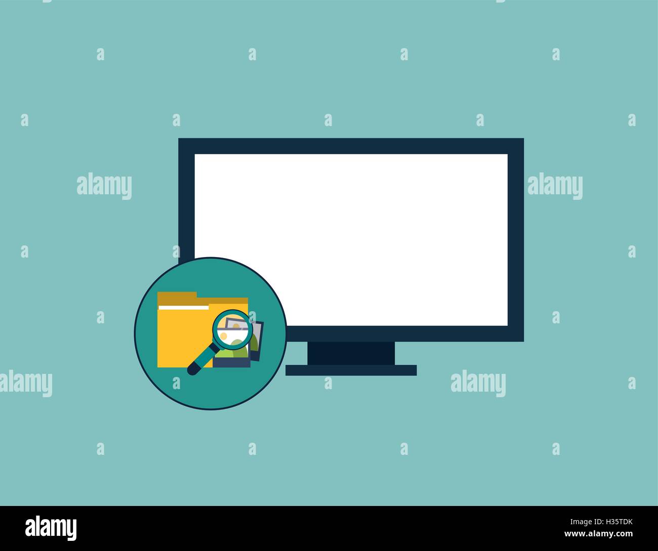 Folder file magnifying glass Stock Vector Images - Alamy